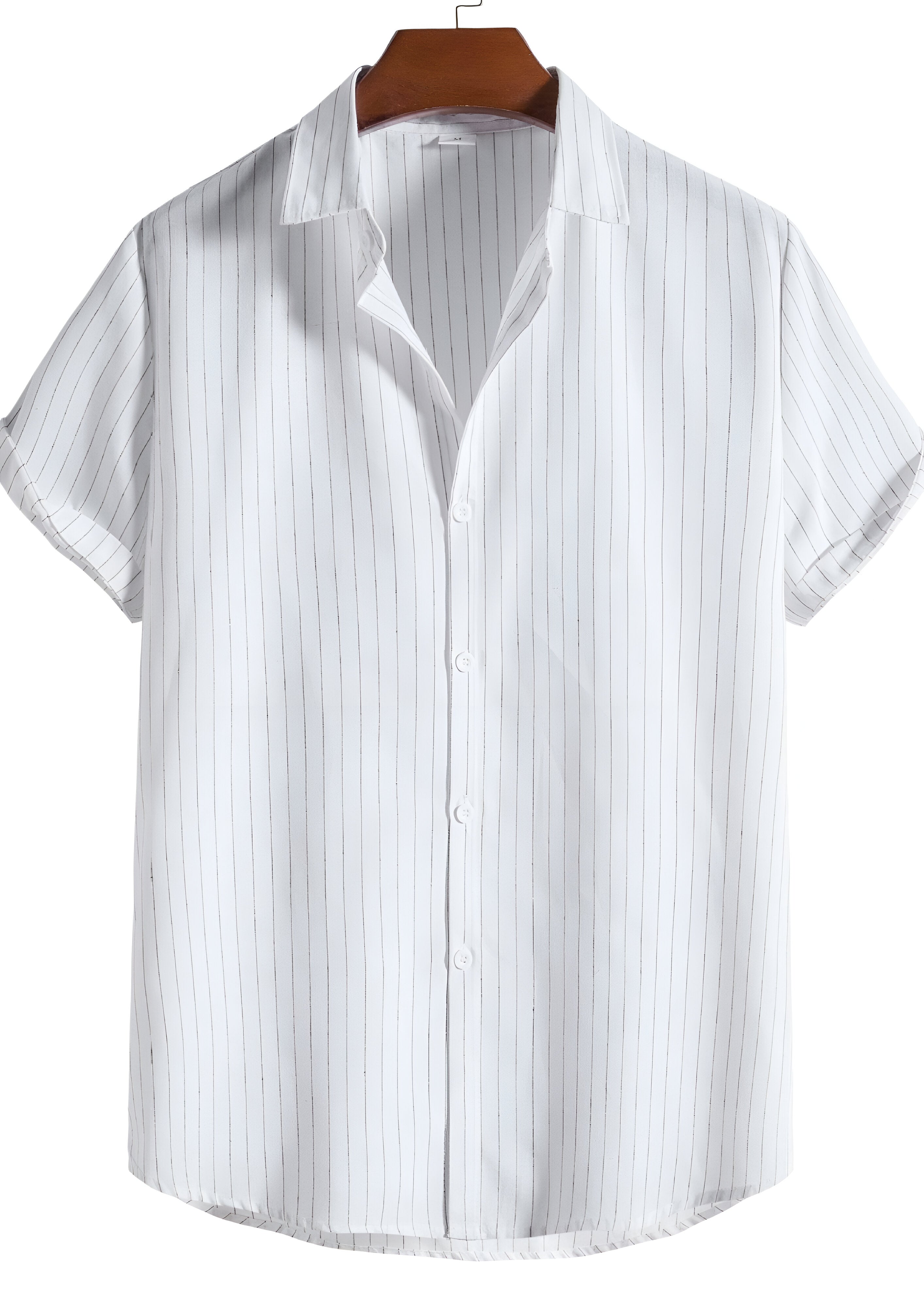 Striped Short Sleeve Shirt | Men's Collar Top
