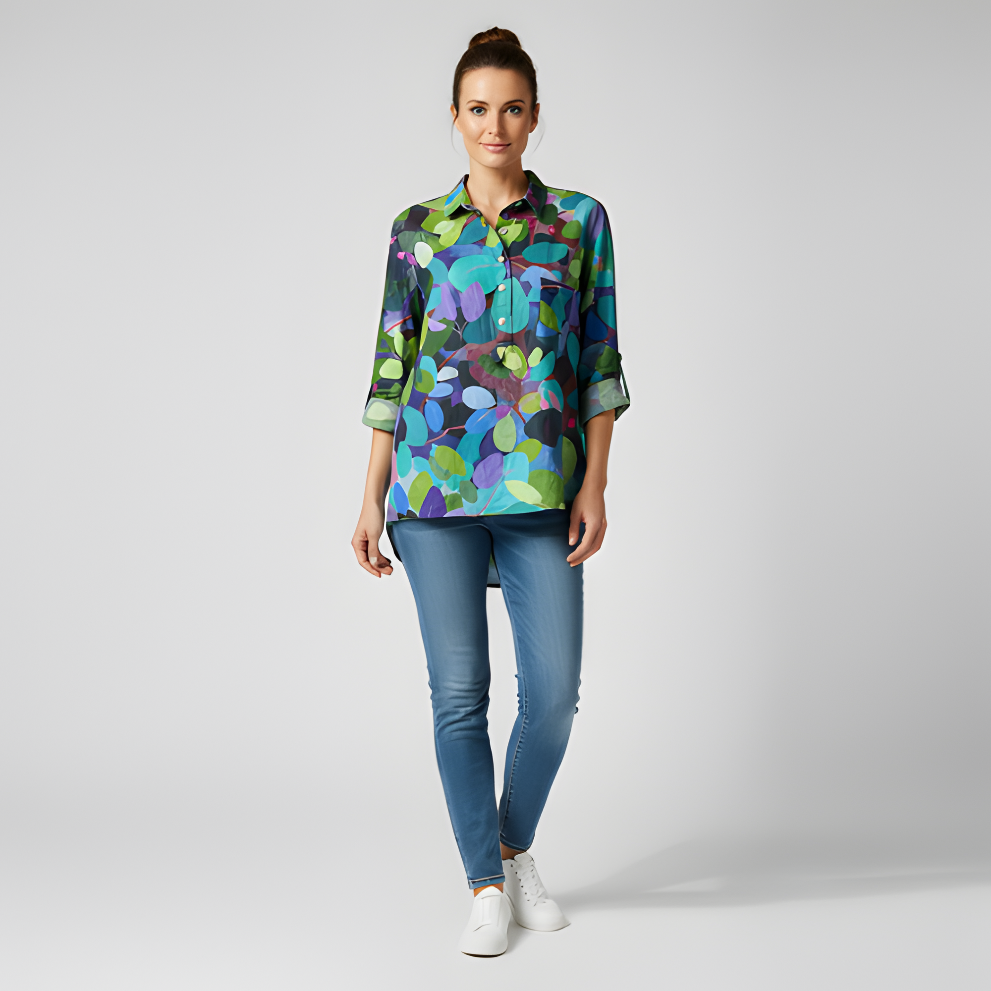 Women's Graphic Polo Shirt | Long Sleeve