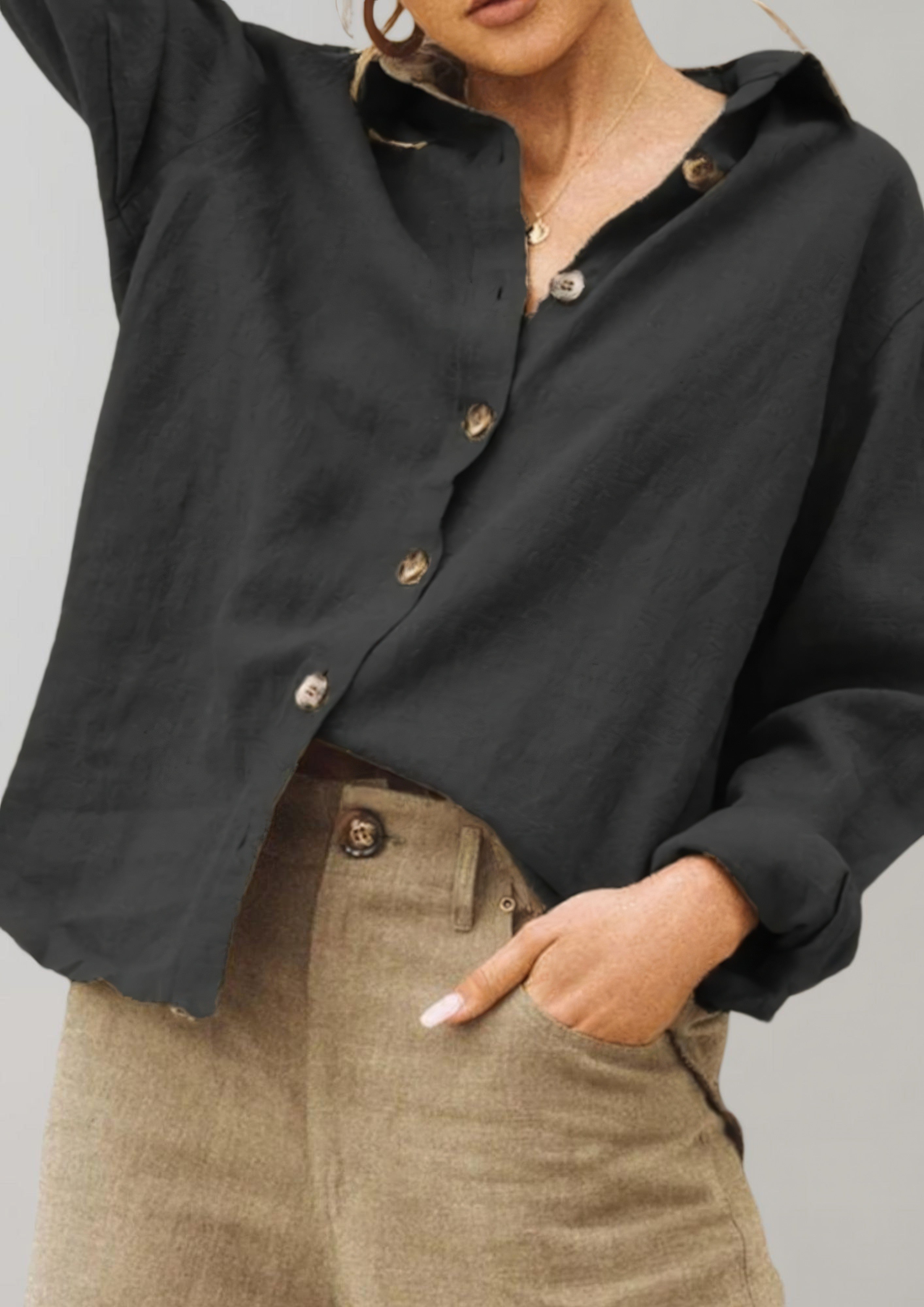 Women's Long Sleeve Blouse | Relaxed Fit