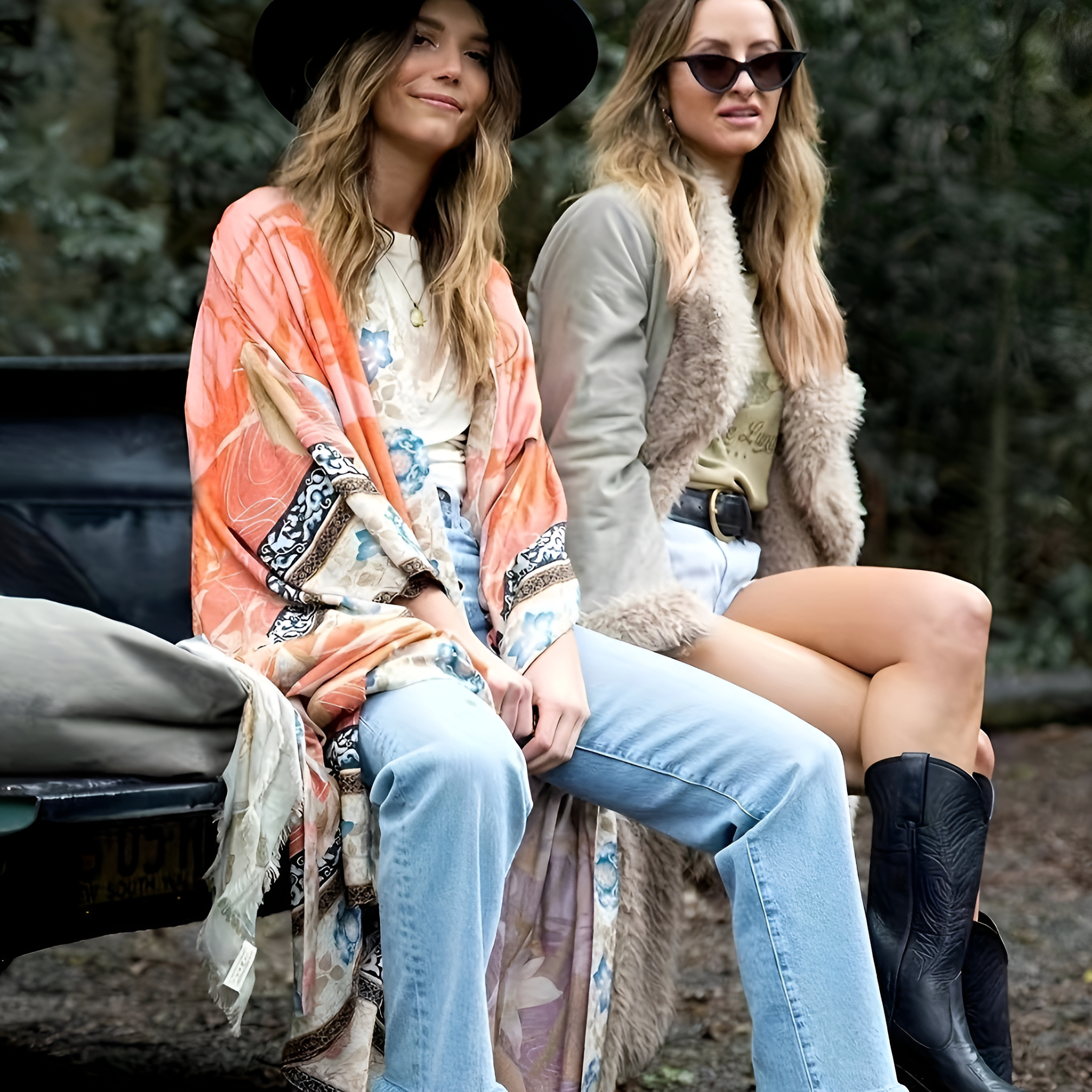 Women's Floral Print Kimono Dress | Maxi