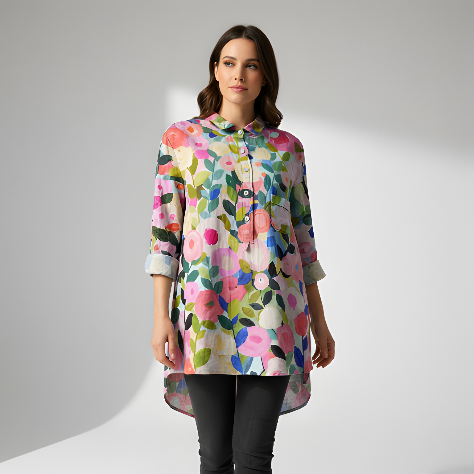 Women's Graphic Polo Shirt | Long Sleeve