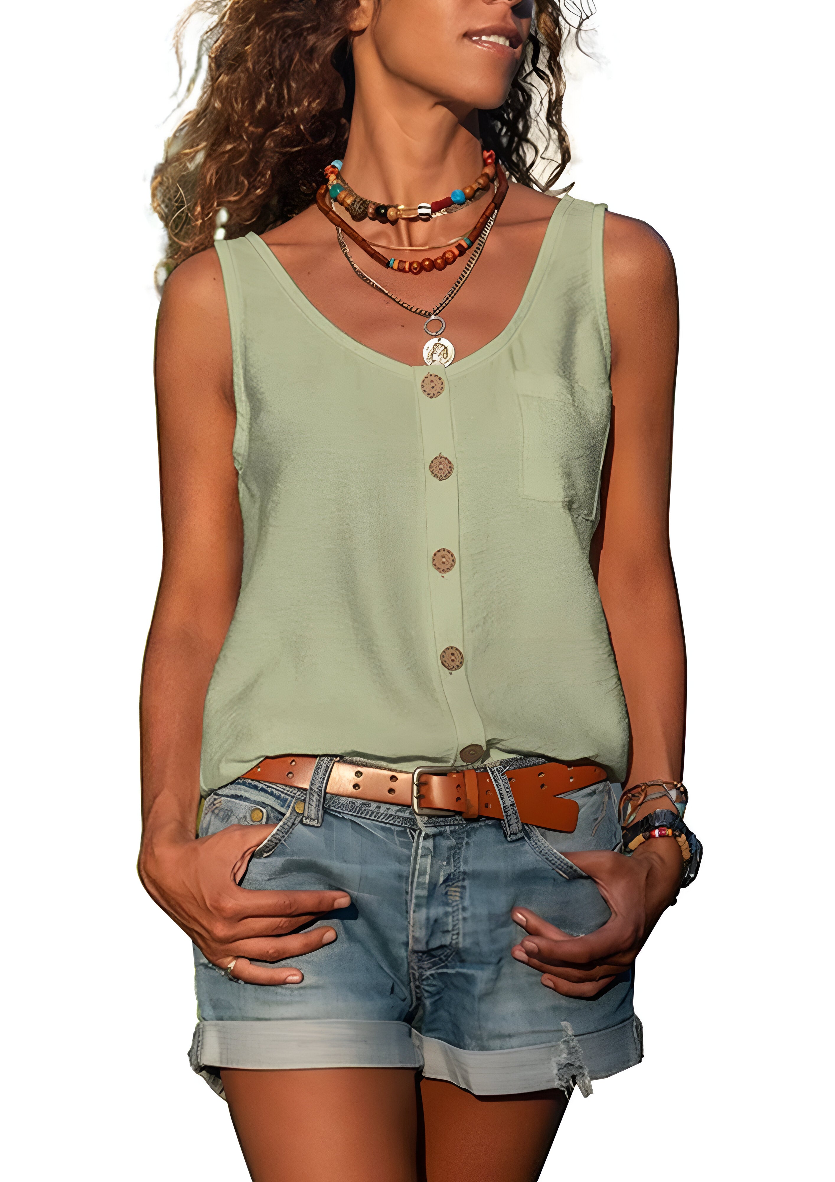 Women's  Casual Summer Top | Sleeveless