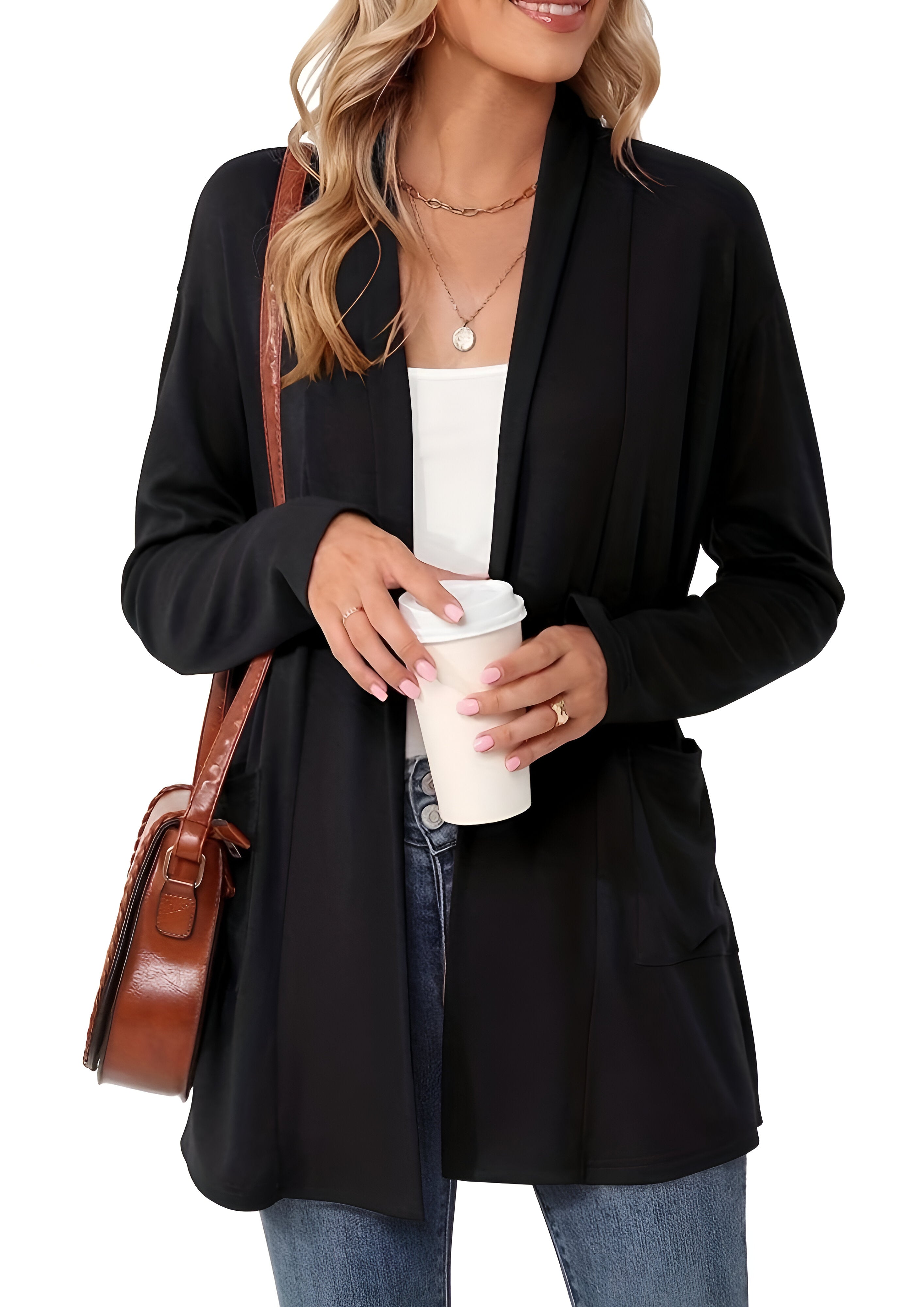 Chunky knitted Cardigan | Womens Open Front