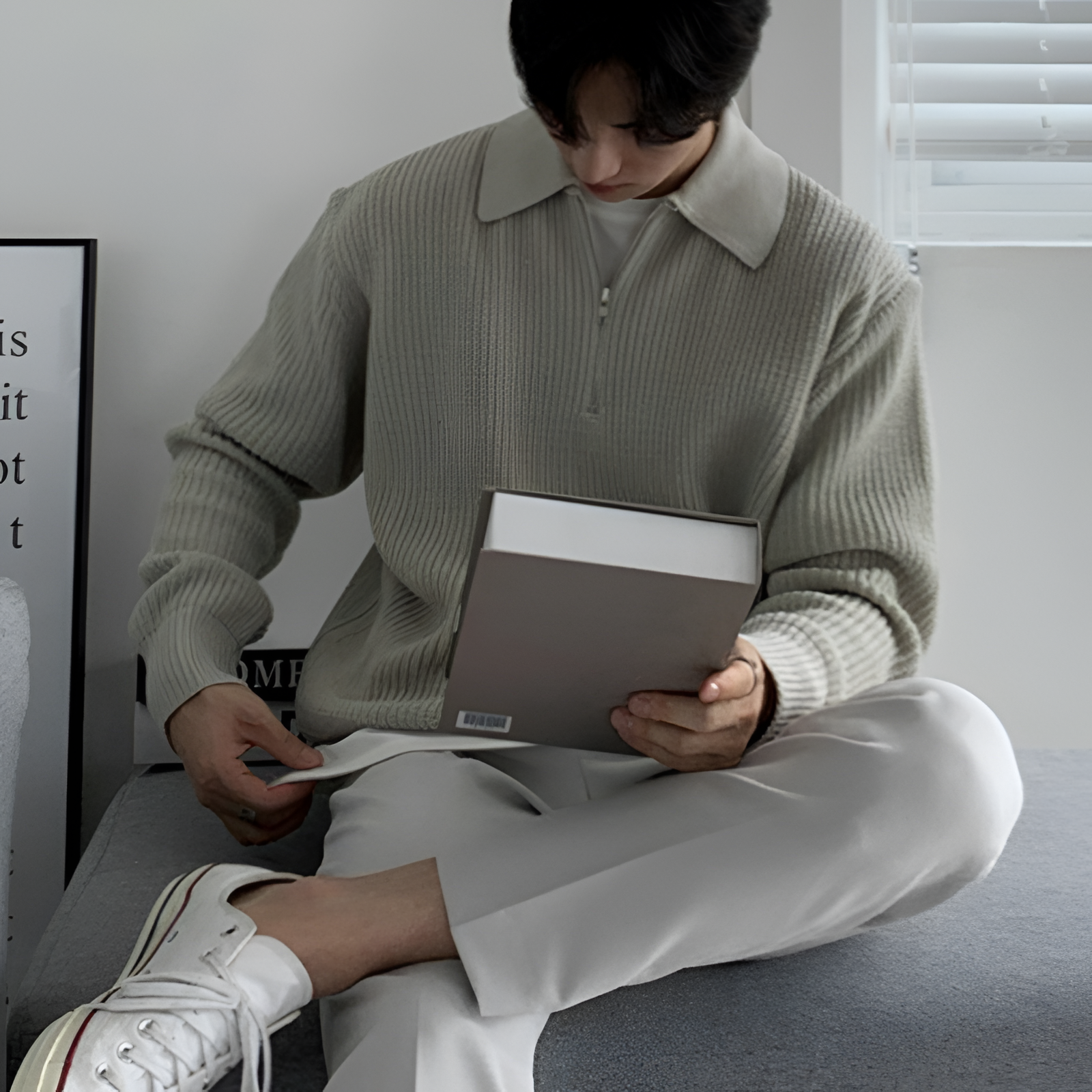 Half Zip Jumper | Men's Winter Modern Aesthetic