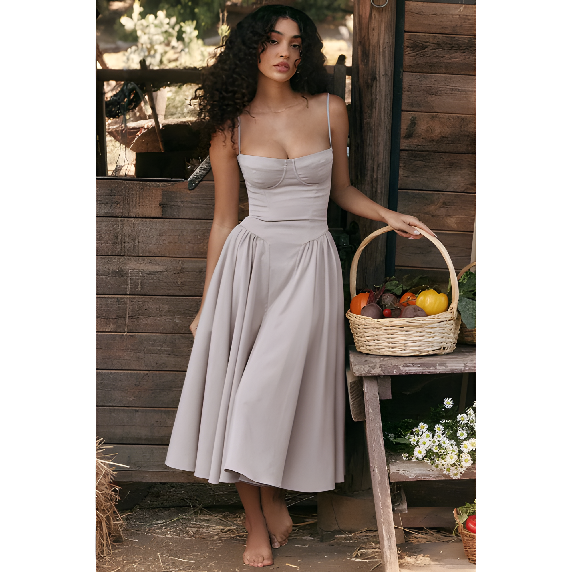 Women's Sleeveless Midi Dress | Summer