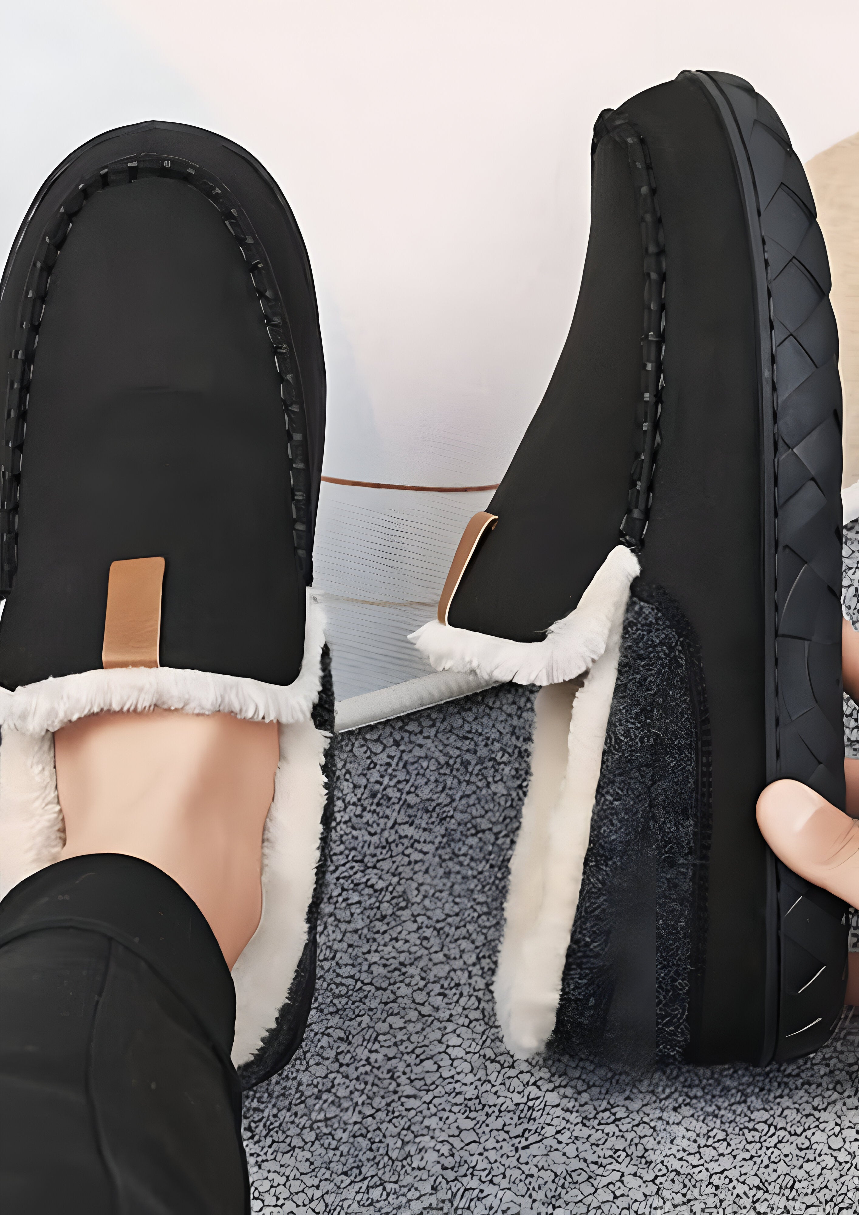 Plush Lined Loafers - Men's Shoes