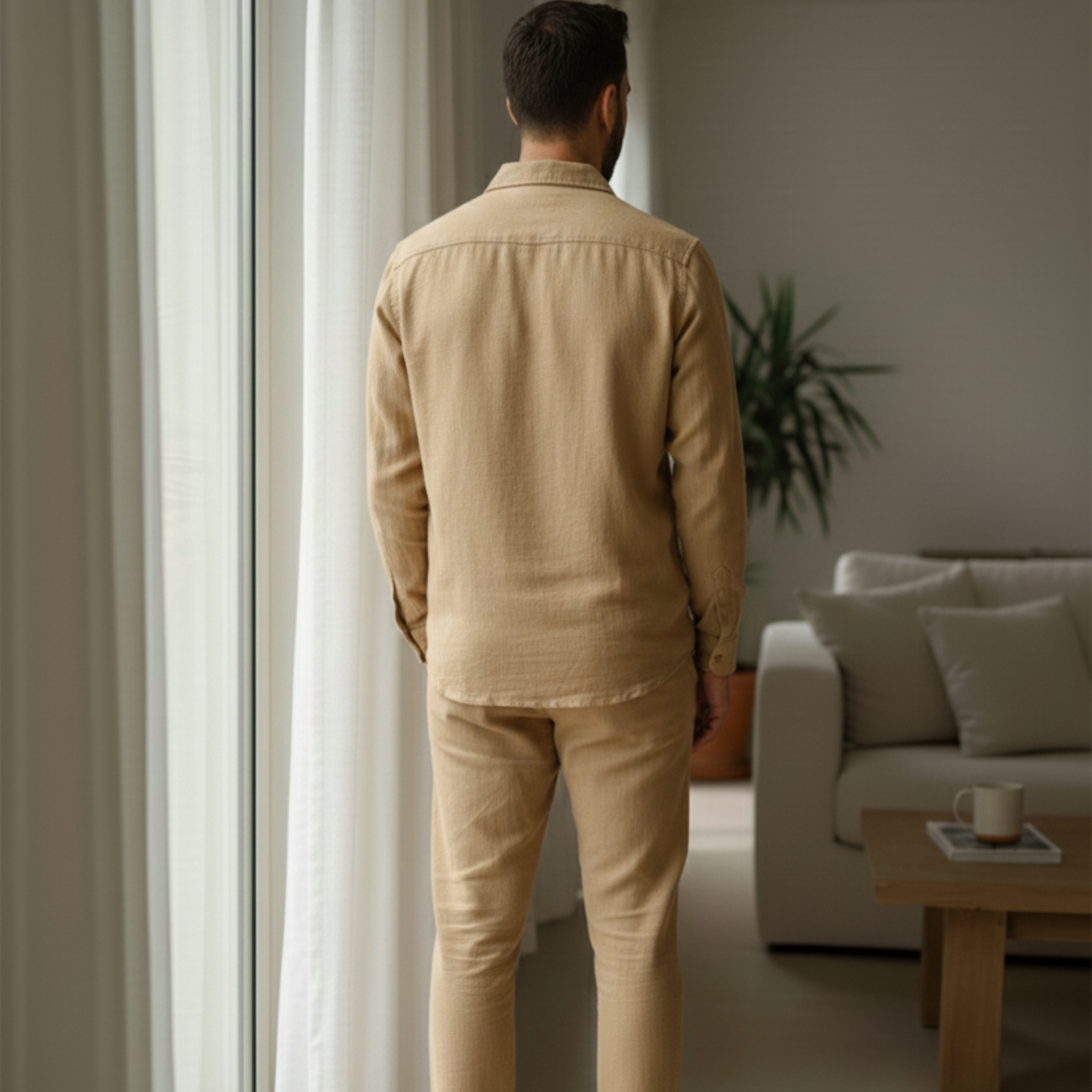 Men's Relaxed Summer Trousers And Shirt | Set