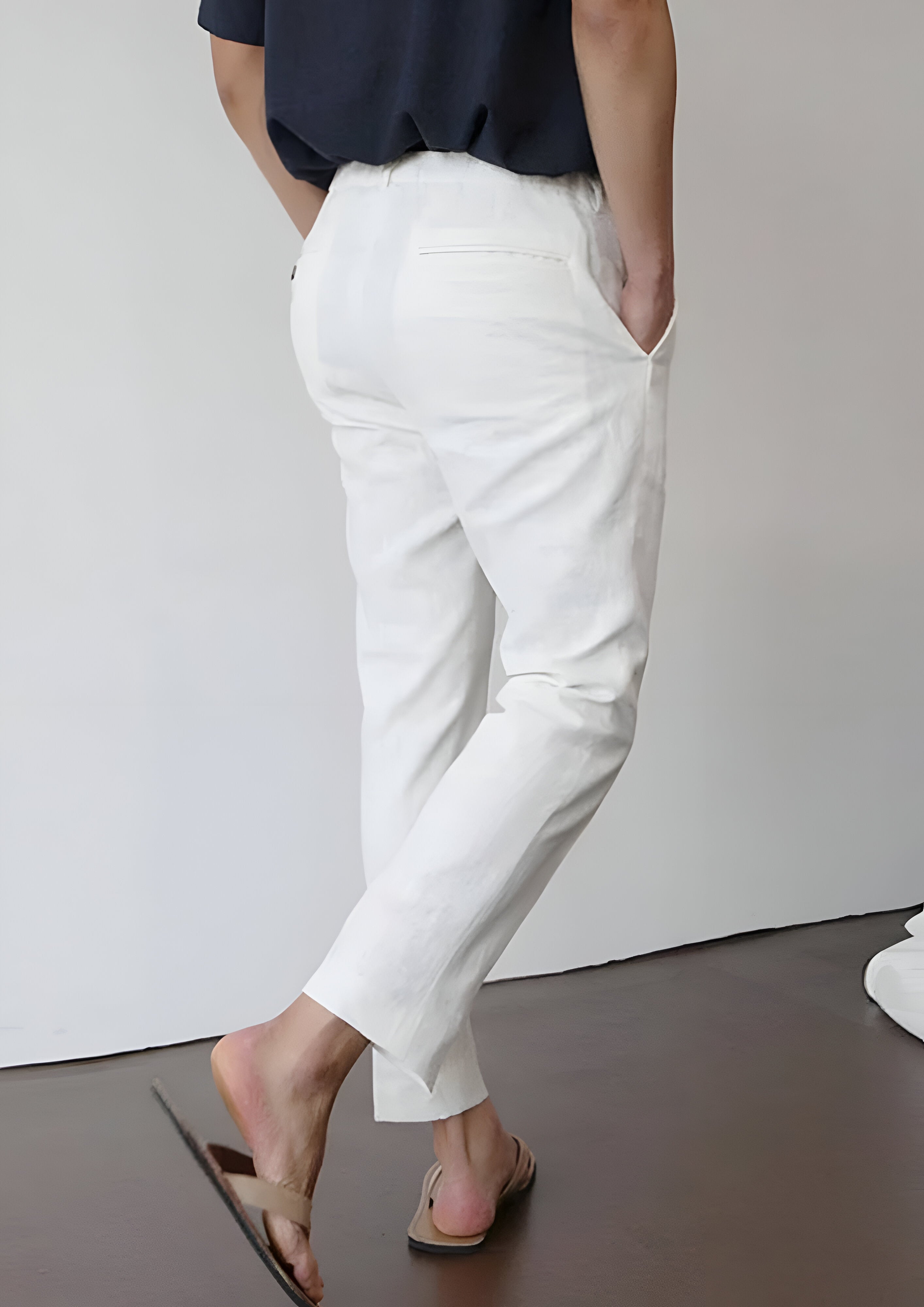 Tapered Short Ankle Trousers | Men's Wear