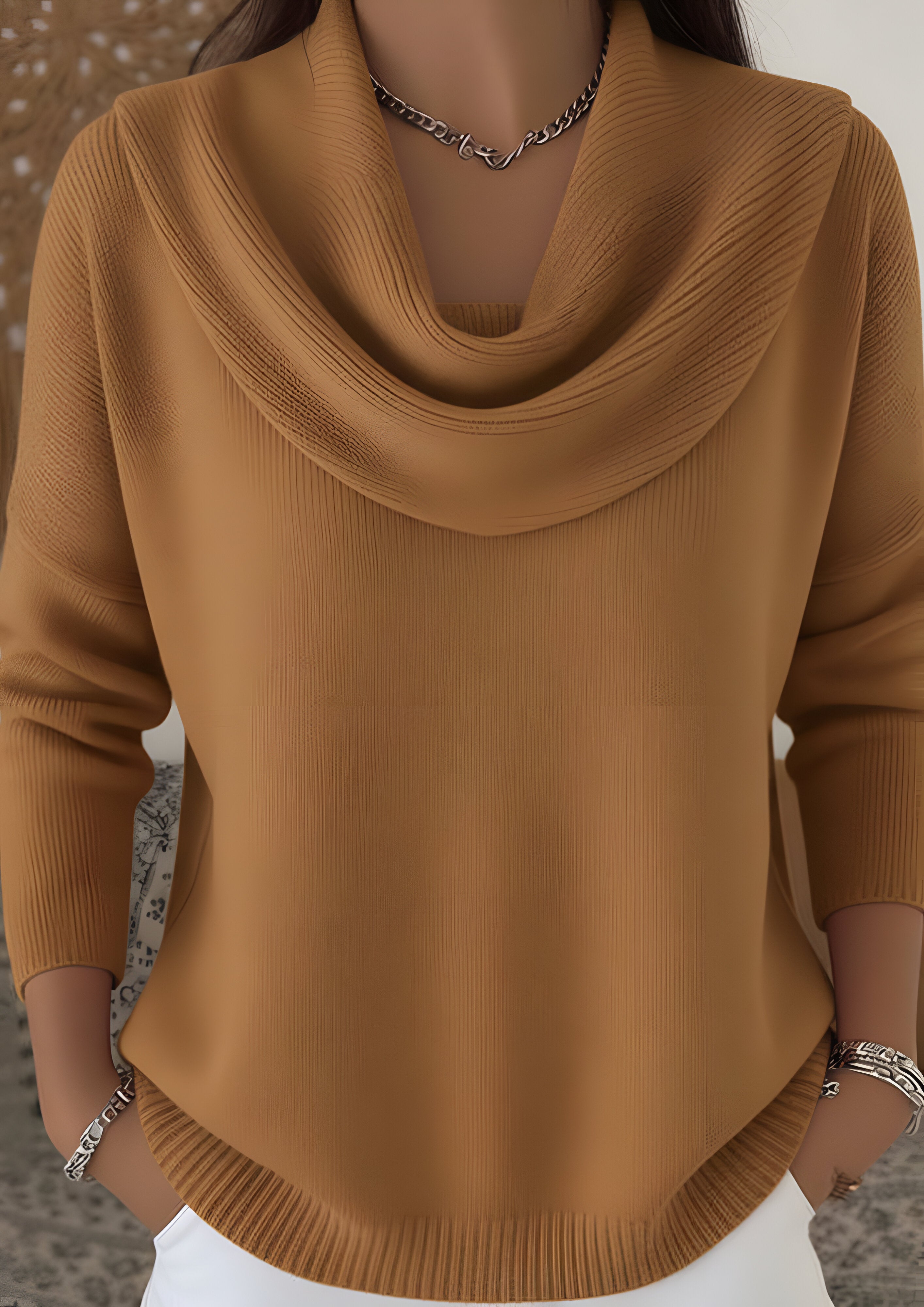 Women's Cowl Neck Jumper | Relaxed Fit Everyday Wear