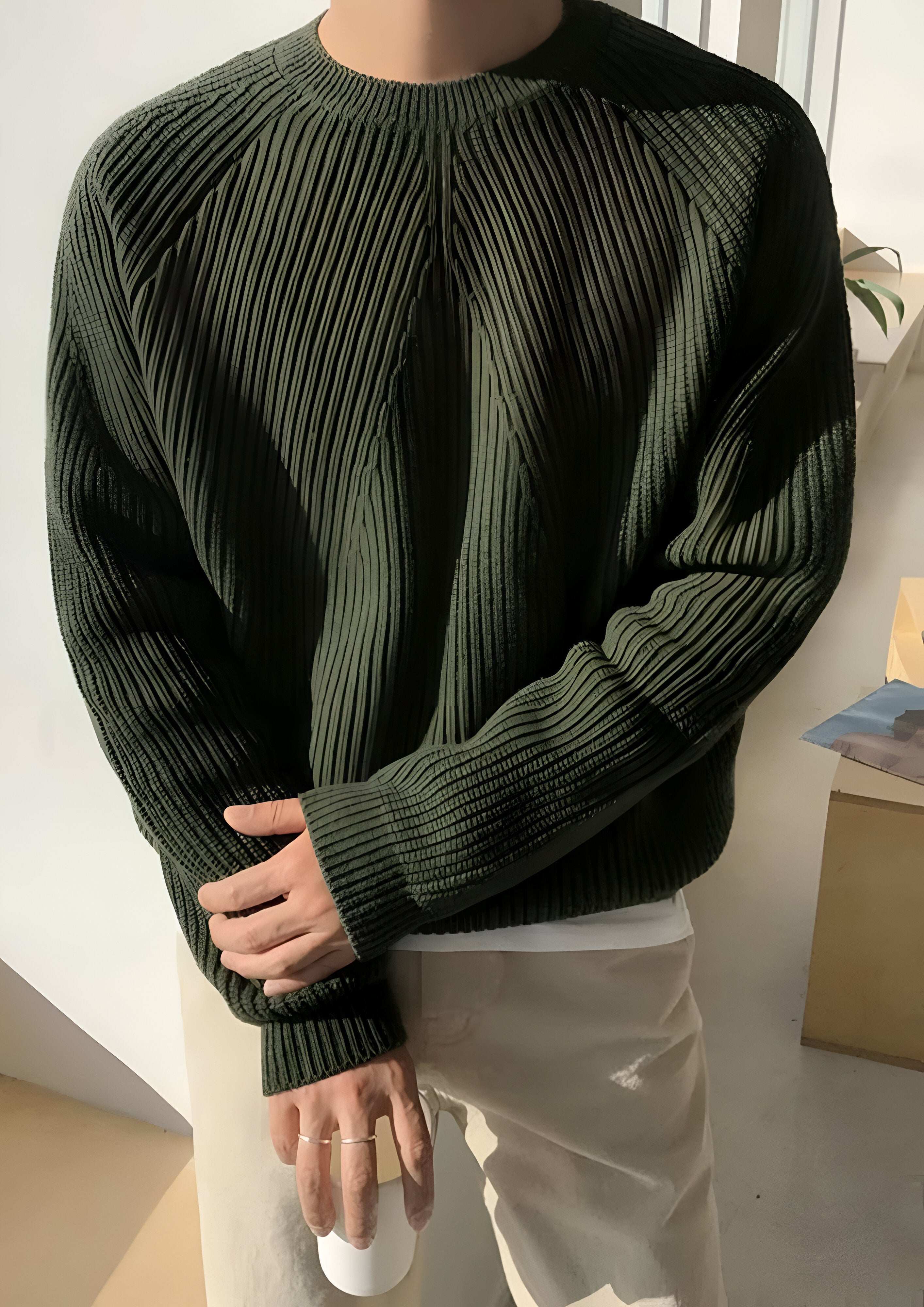 Knit Textured Jumper | Men's Long Sleeve