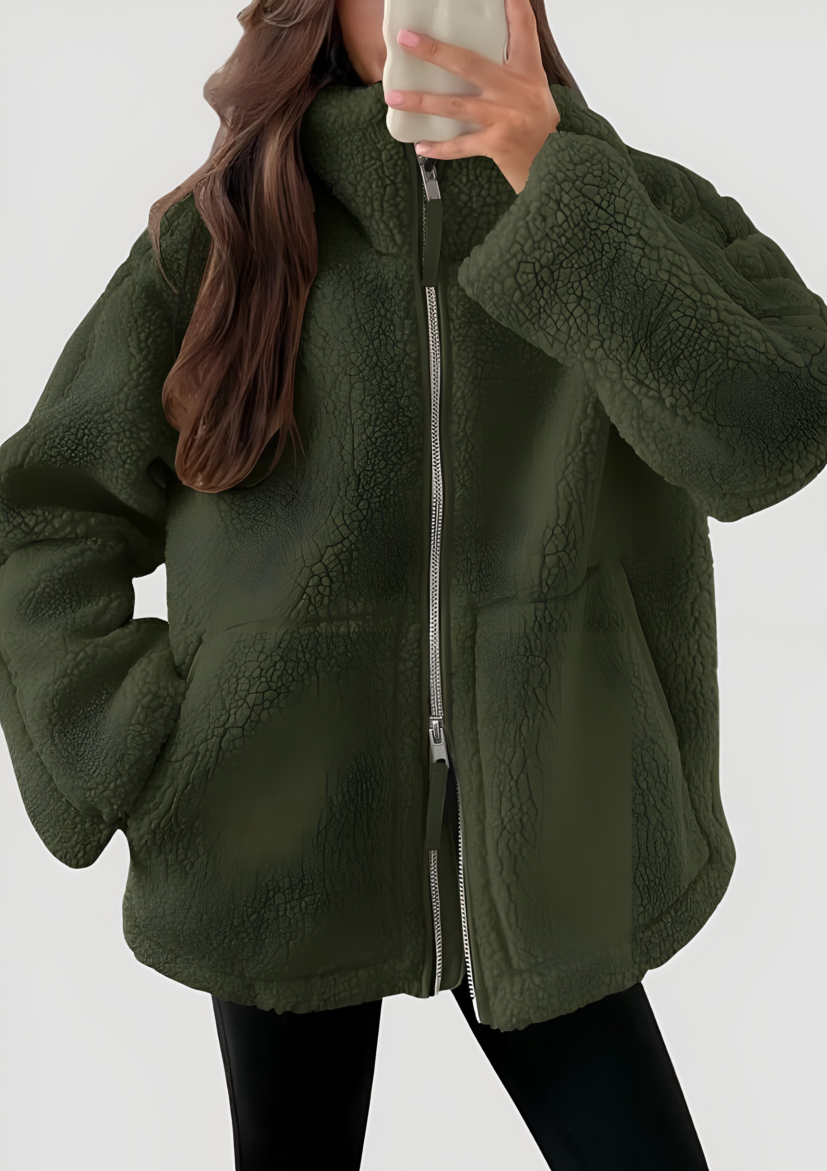 Fleece Zip Up Fluffy | Women’s Oversized