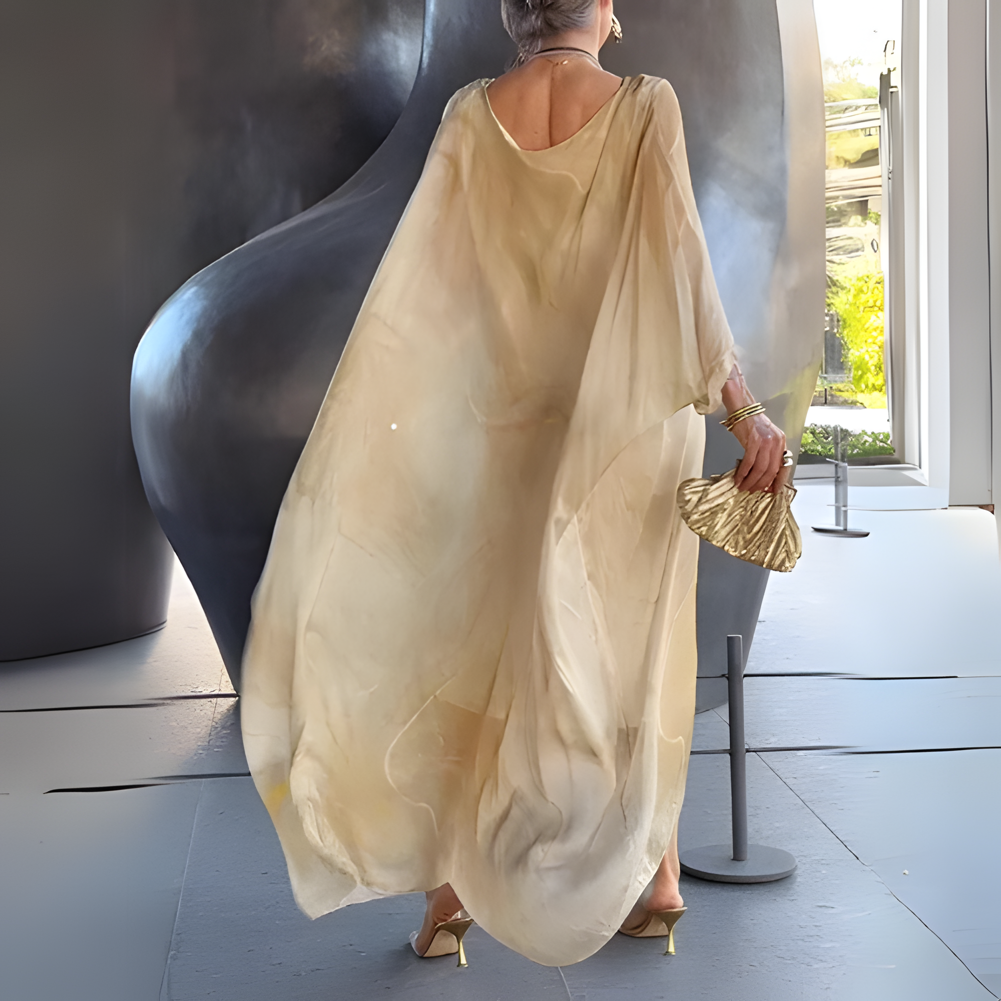 Women's Kaftan Dress with Sheer Style | Summer