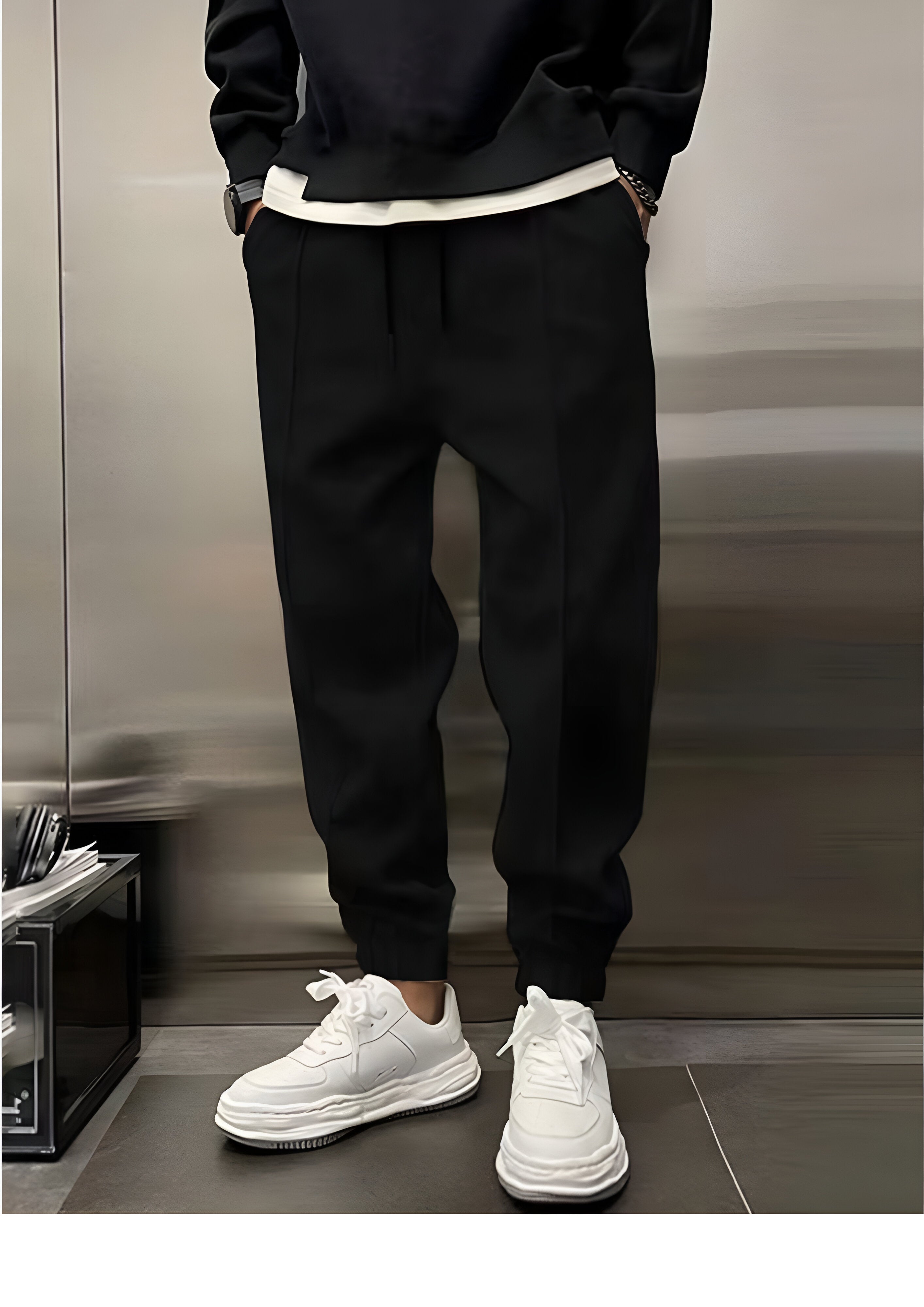 Elastic Waist Cargo Trousers | Men's Loose  Fit