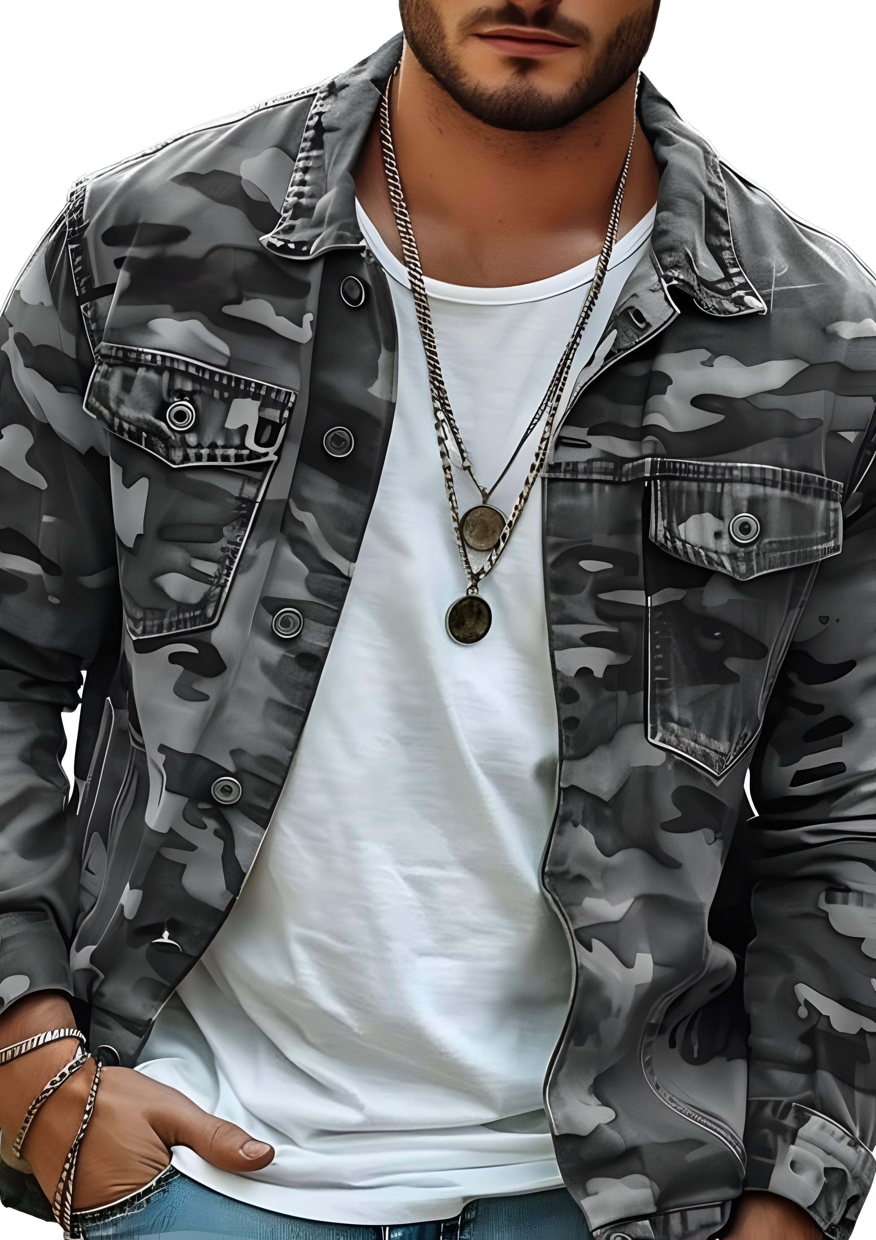 Canvas Retro Over Wear Jacket | Men's Camouflage