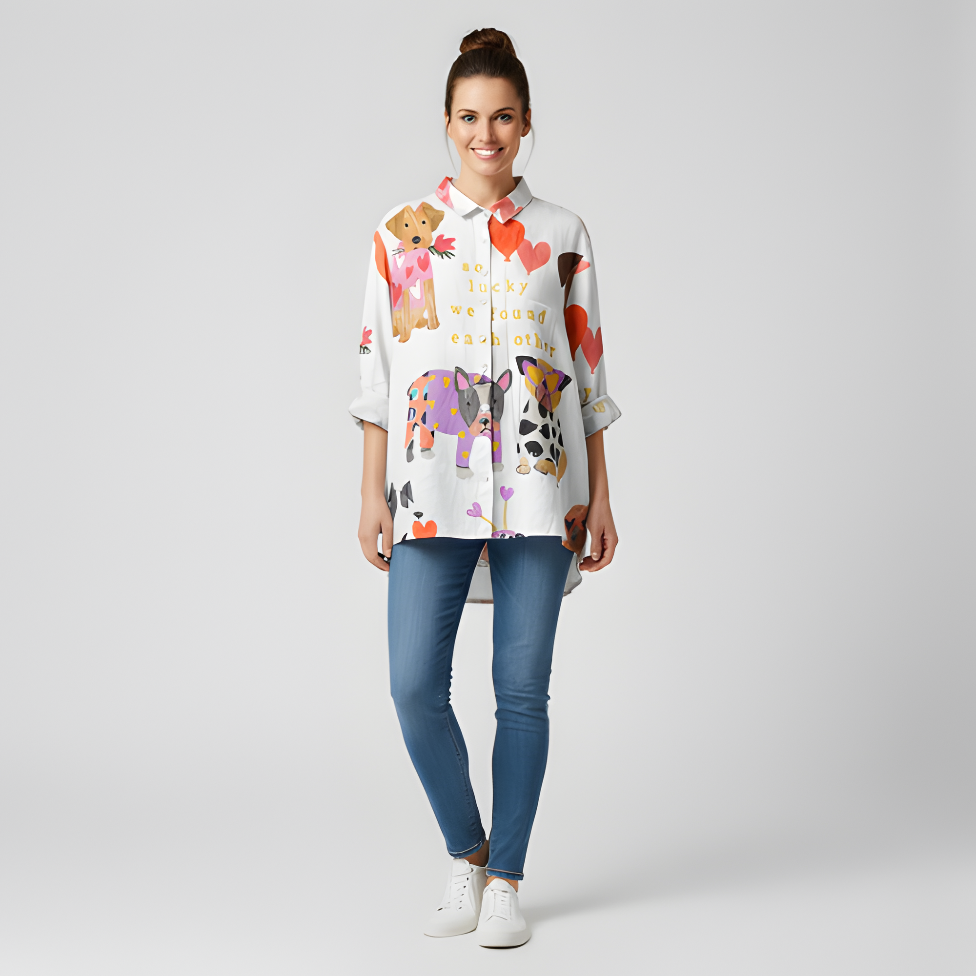 Women's Graphic Polo Shirt | Long Sleeve