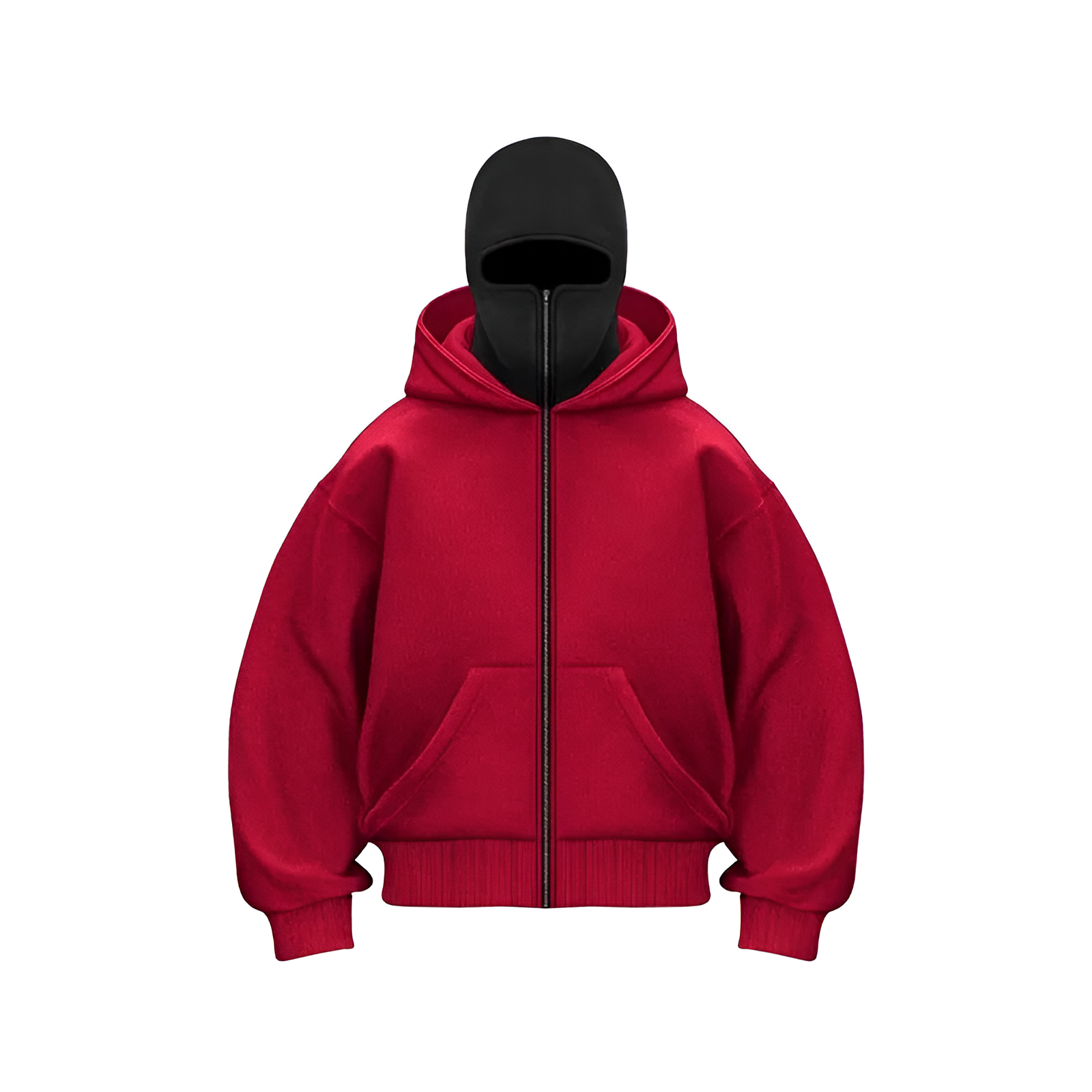 Urban Shadow Zip Hoodie | Men's Winter Modern Integrated Face Mask