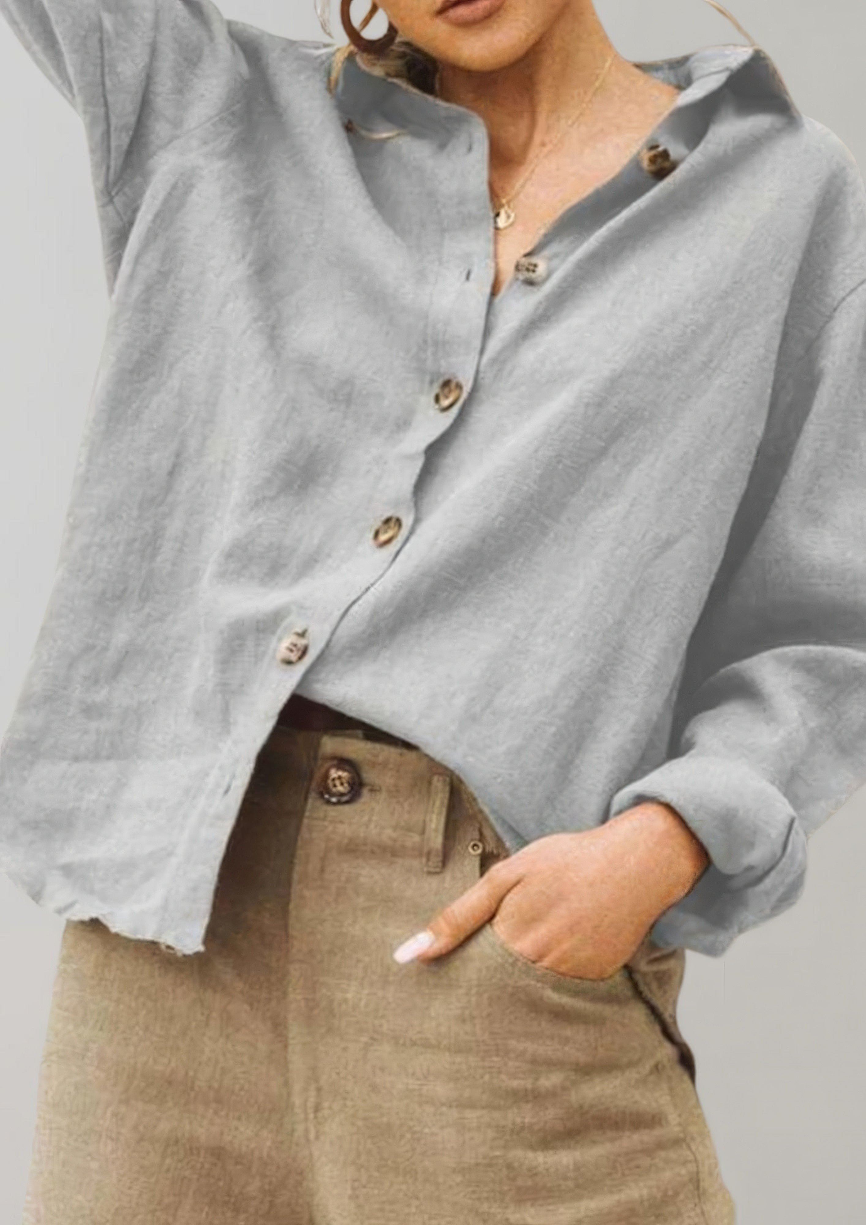 Women's Long Sleeve Blouse | Relaxed Fit