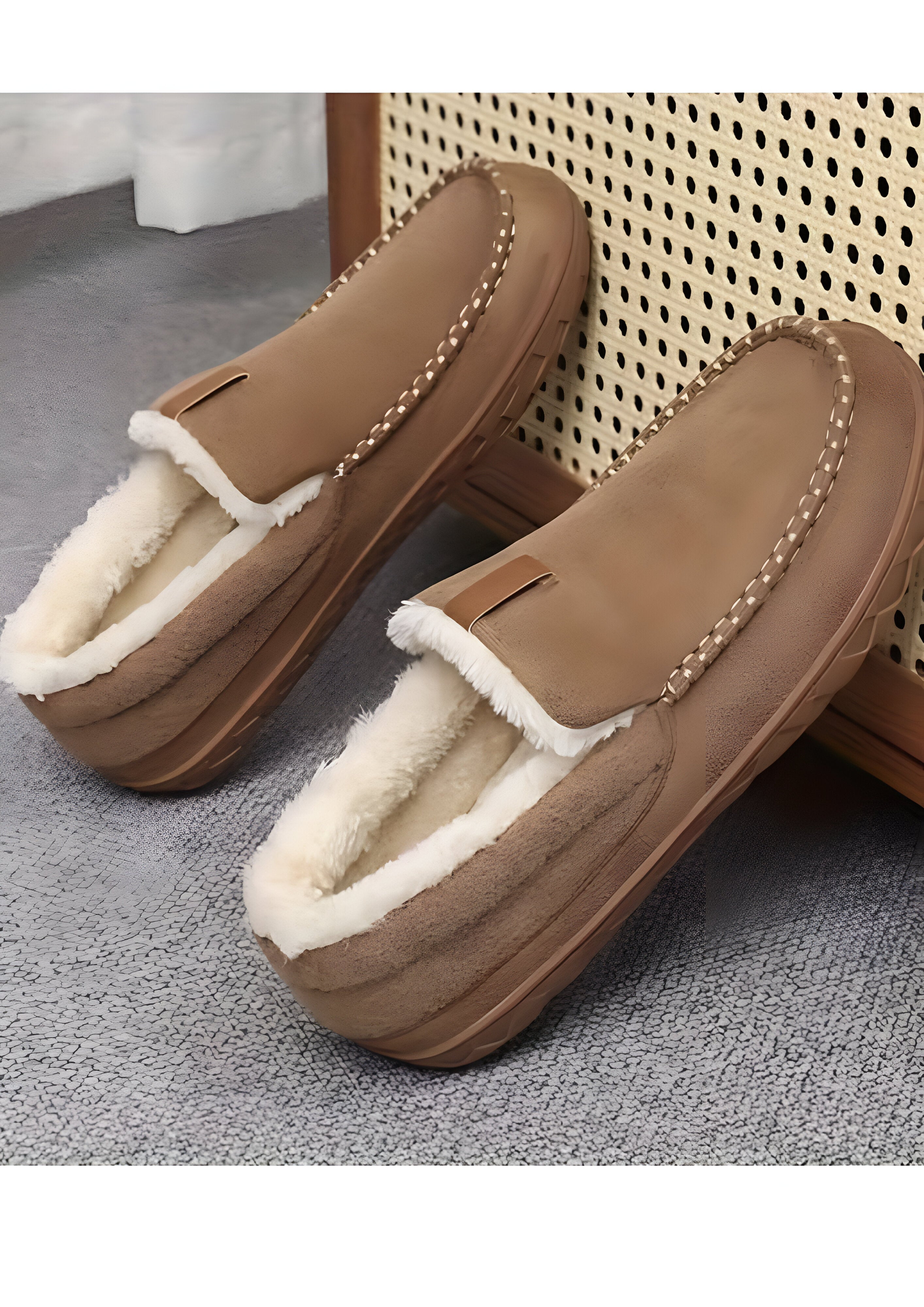 Plush Lined Loafers - Men's Shoes