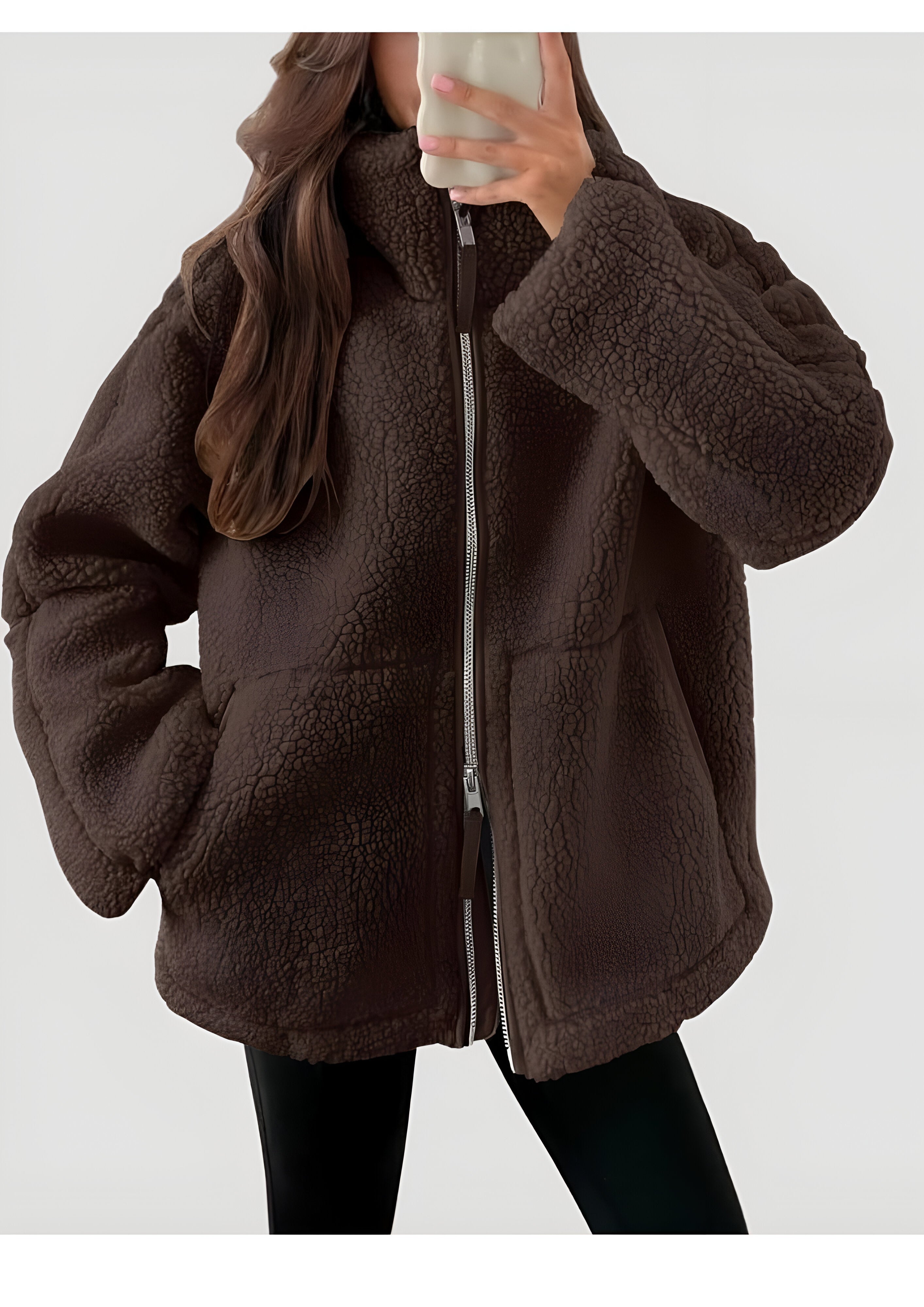 Fleece Zip Up Fluffy | Women’s Oversized