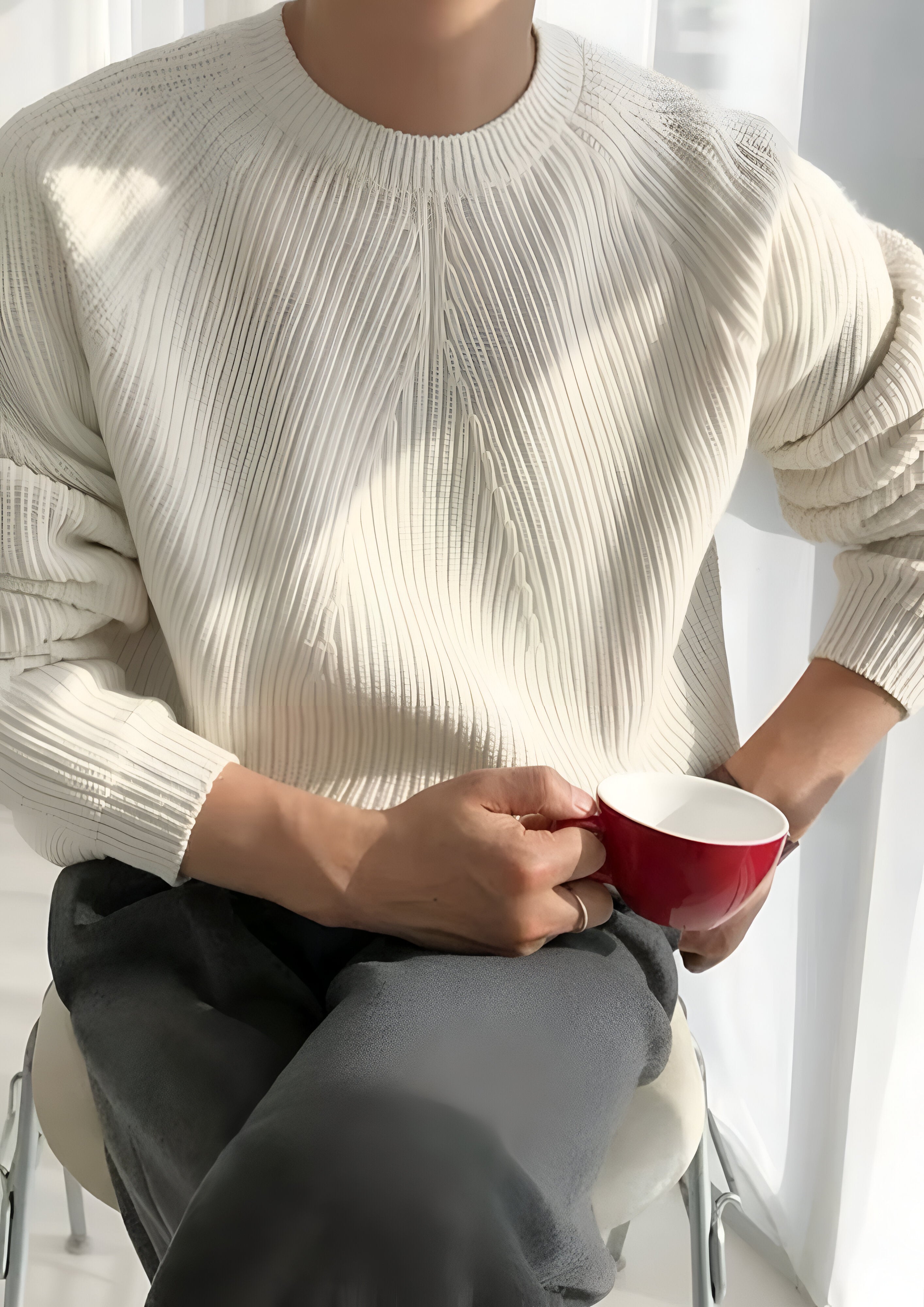 Knit Textured Jumper | Men's Long Sleeve
