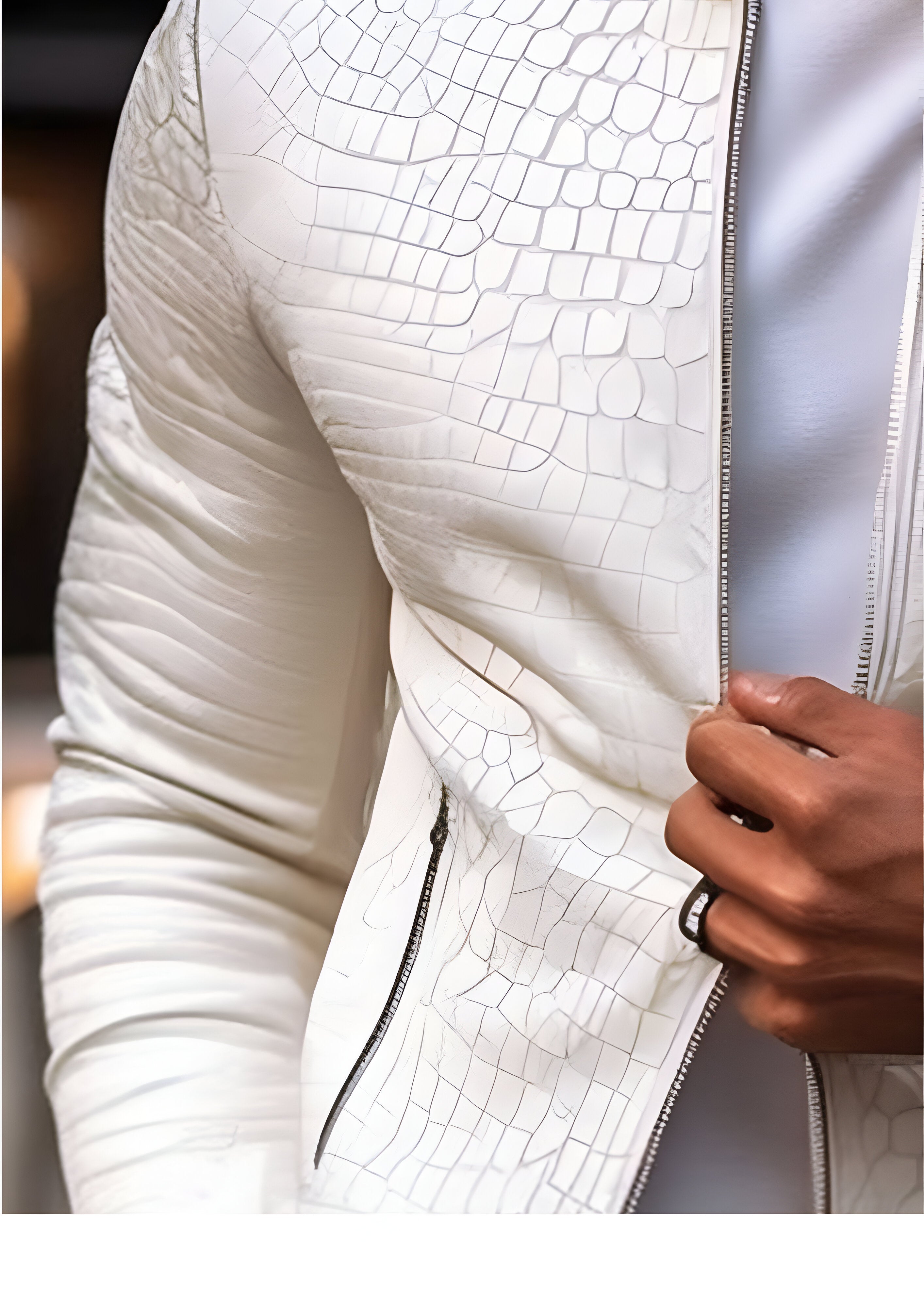 Embossed Moto Jacket | Men's Slim Fit