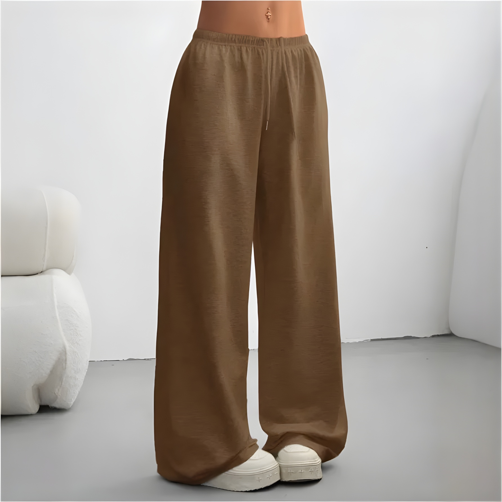 Women’s Summer Wide-Leg Trousers | Elasticated Waist