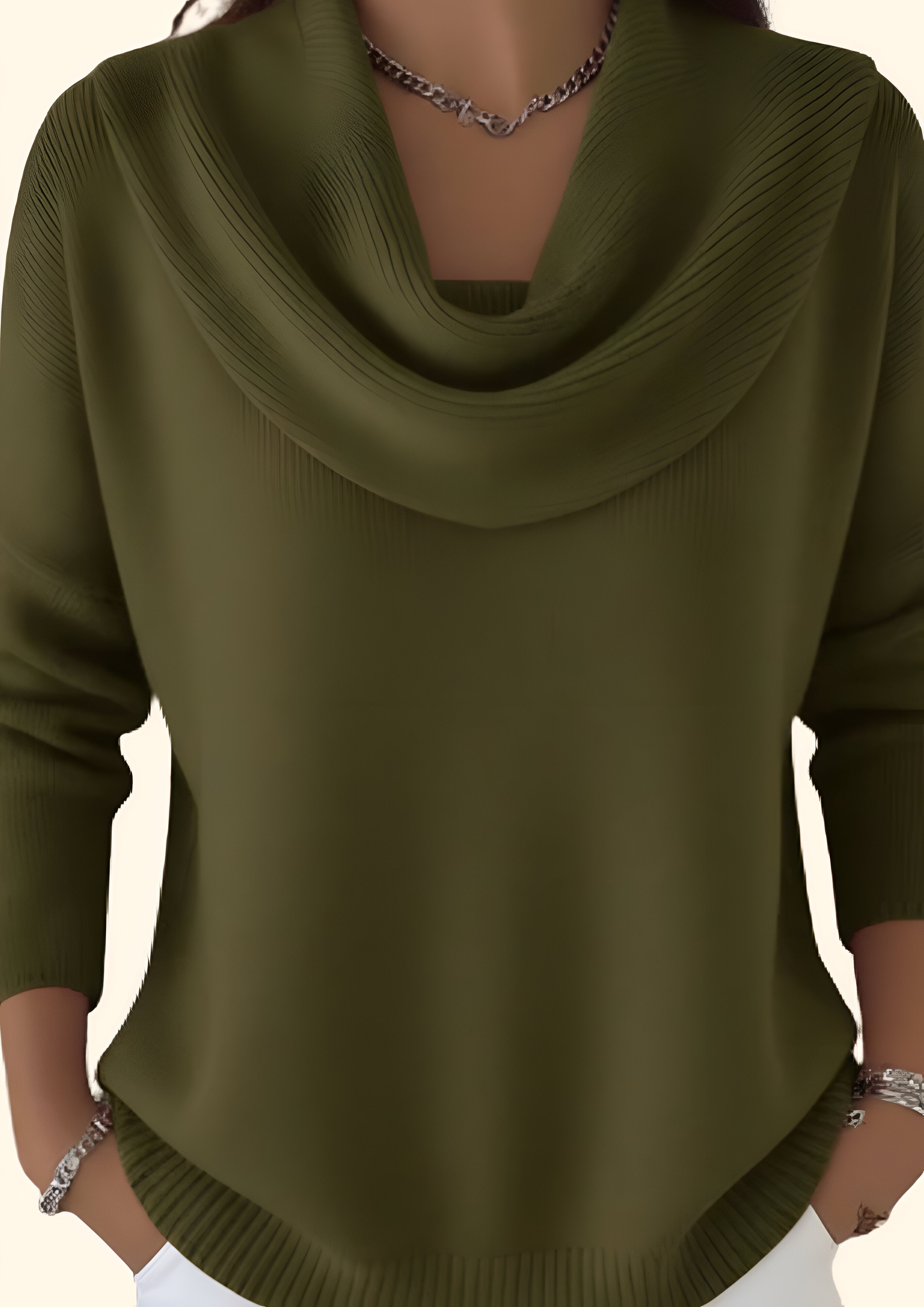 Women's Cowl Neck Jumper | Relaxed Fit Everyday Wear