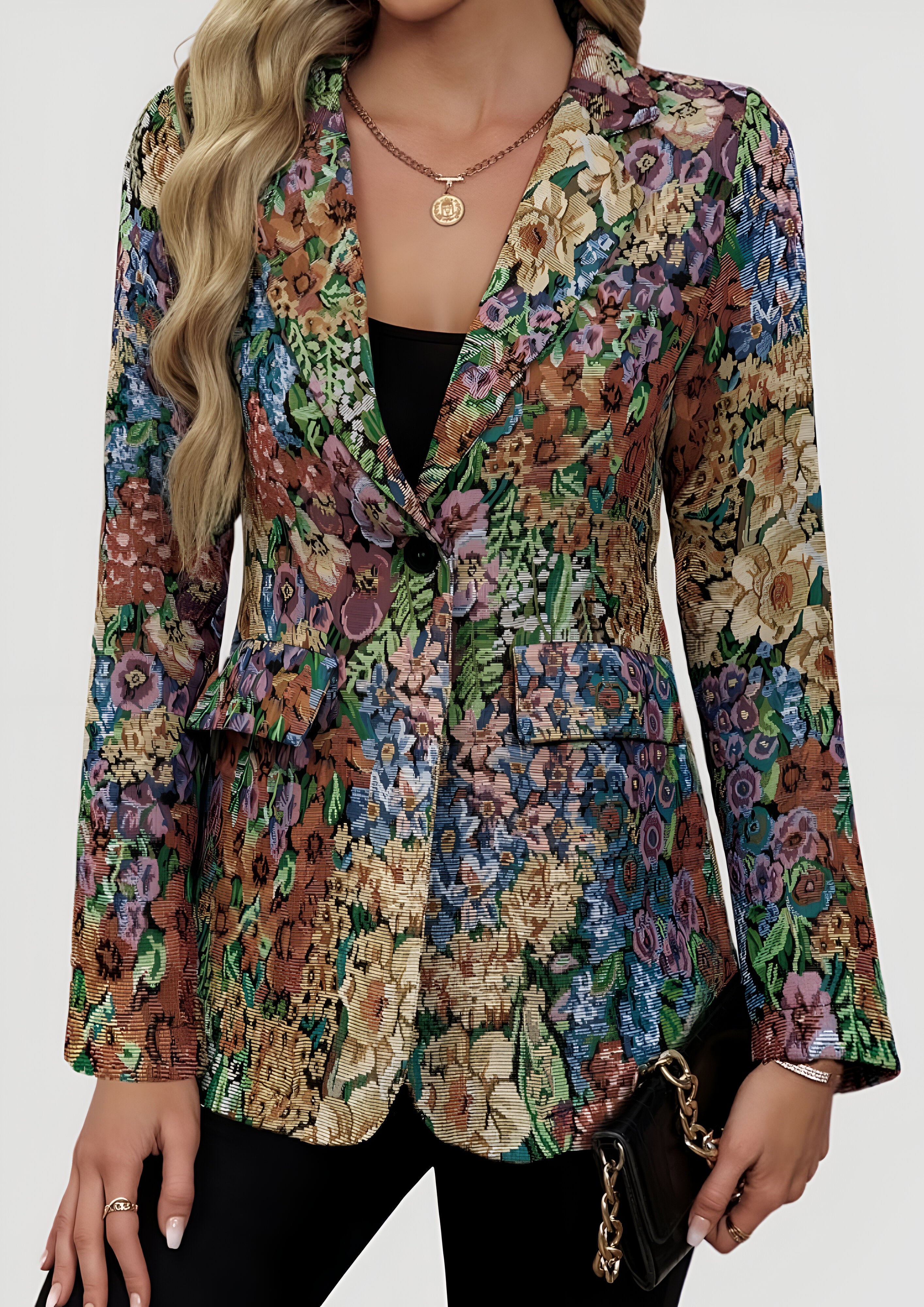 Vintage Floral Blazer | Women's Tapestry Jacket