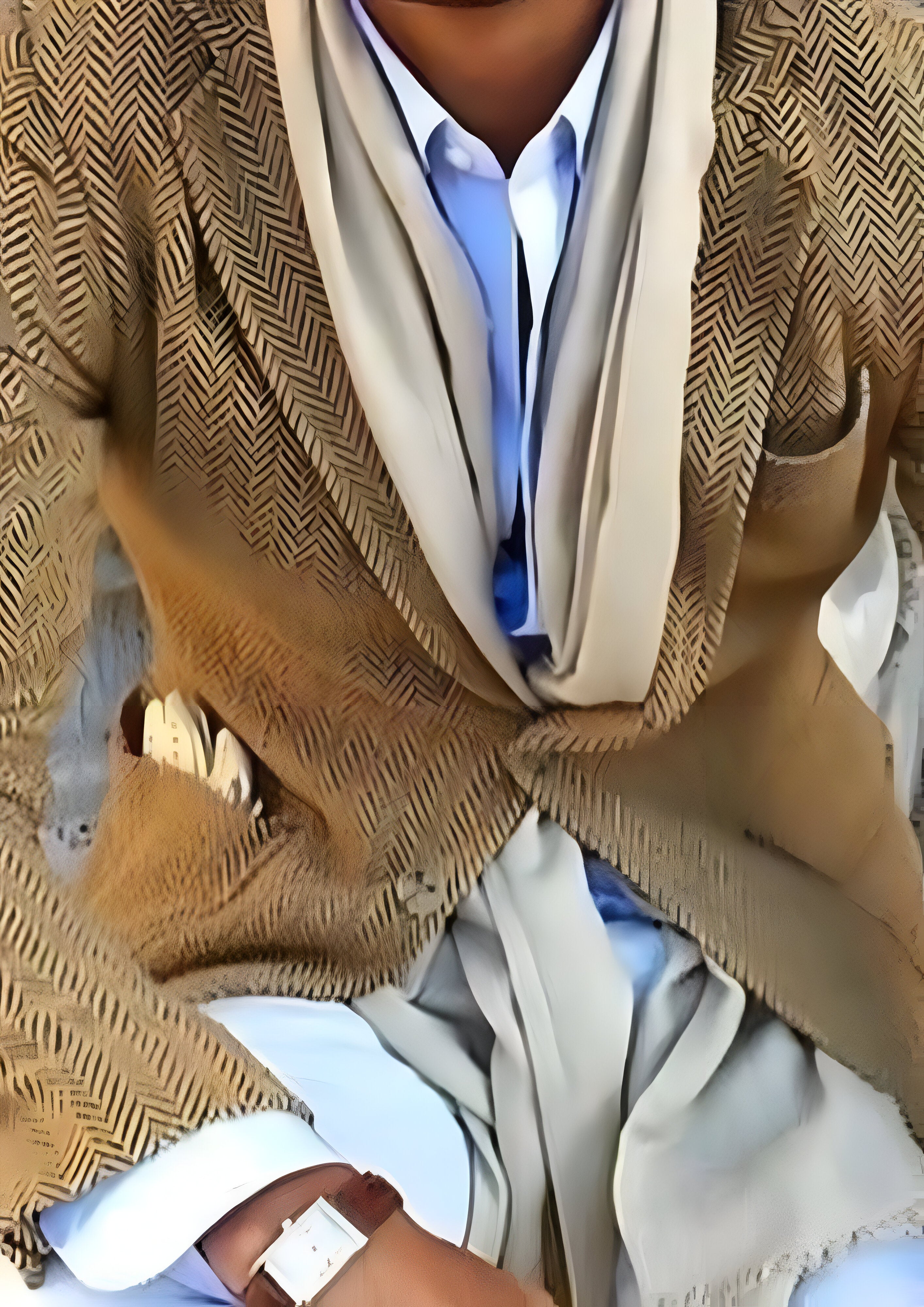 Vintage Herringbone Blazer | Men's Single Breasted