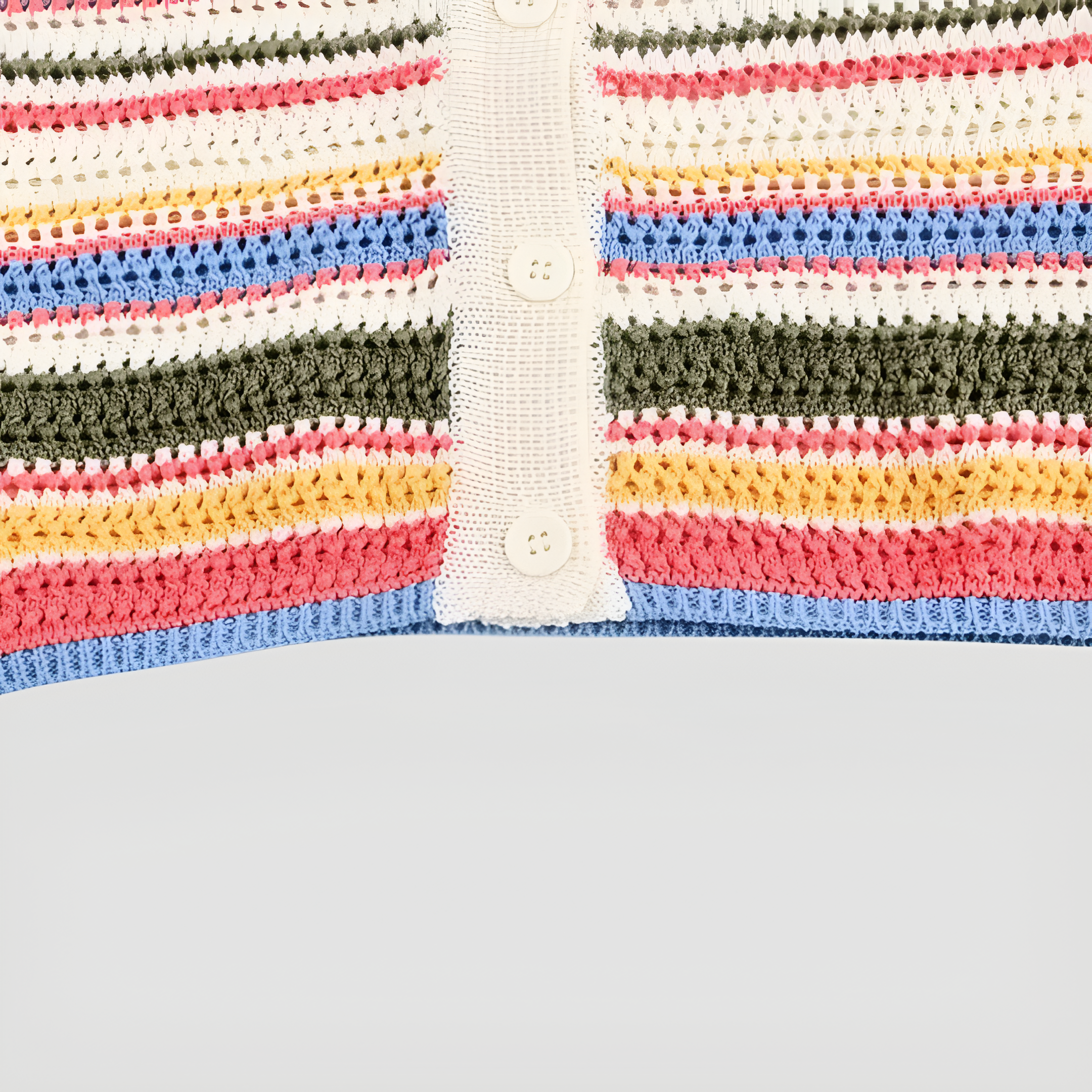 Knit Polo Cardigan | Women's Striped