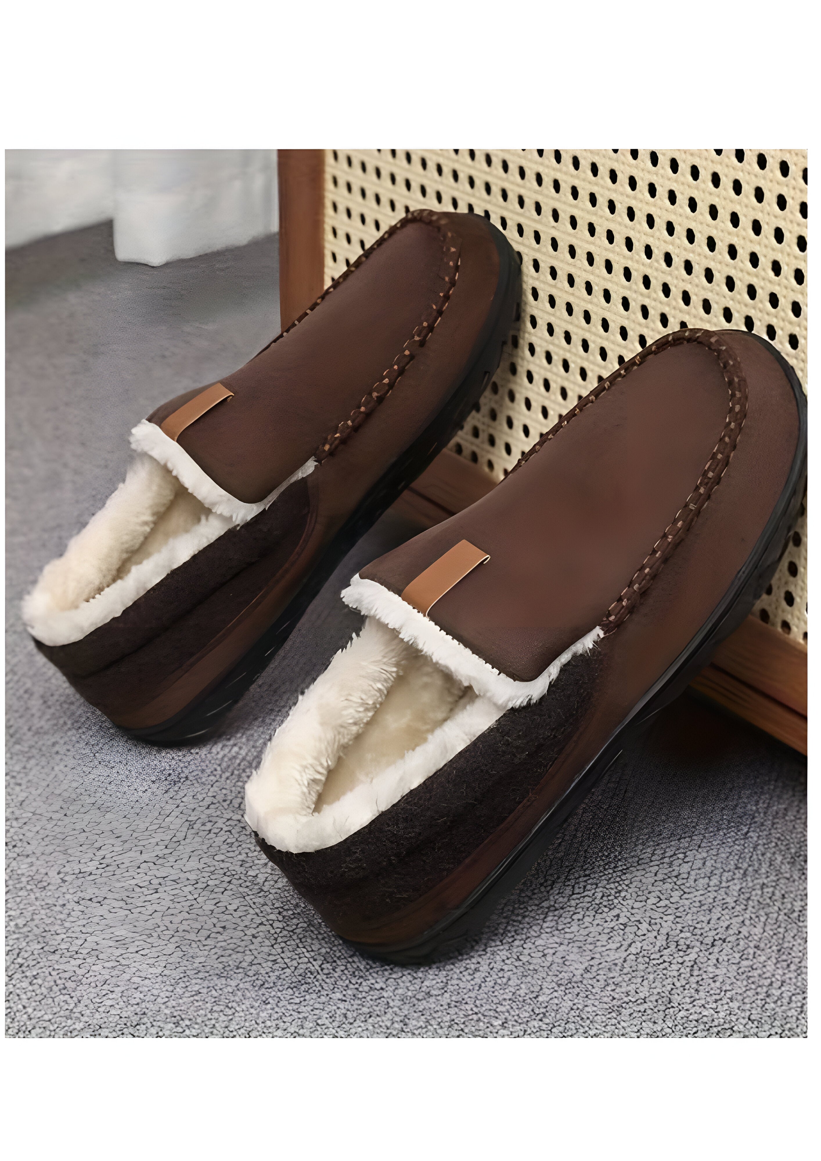 Plush Lined Loafers - Men's Shoes