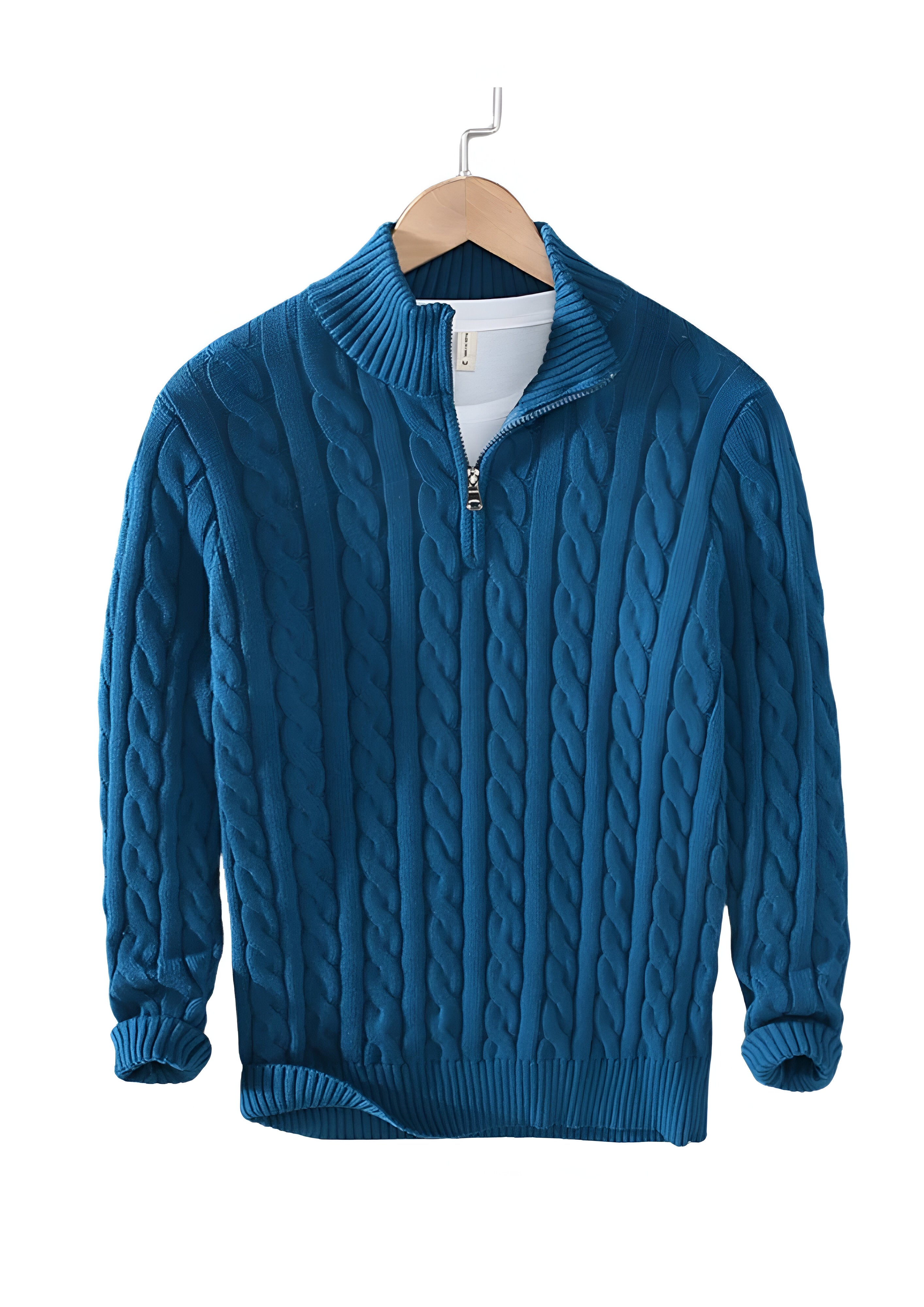 Half Zip Rib-Knit Jumper | Men's Long Sleeve