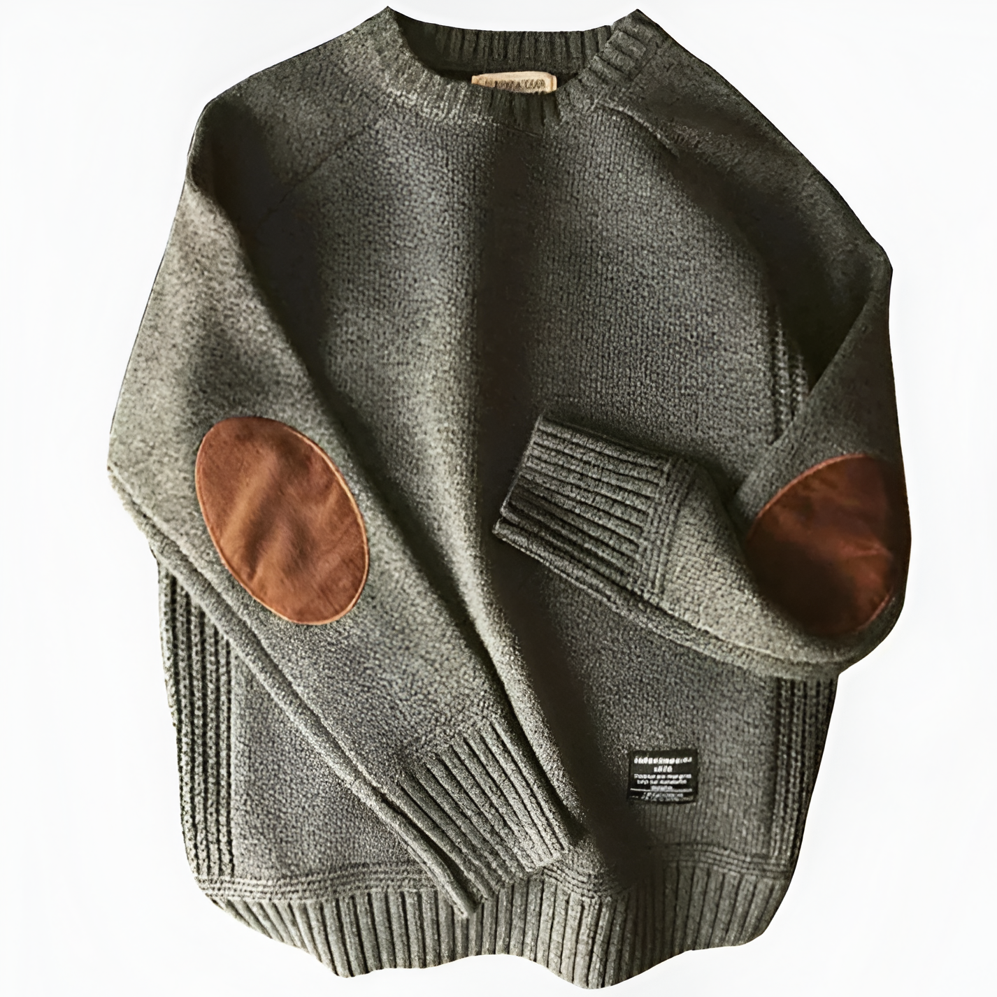 Scarlet Elbow Patch Jumper | Men’s Winter Pullover