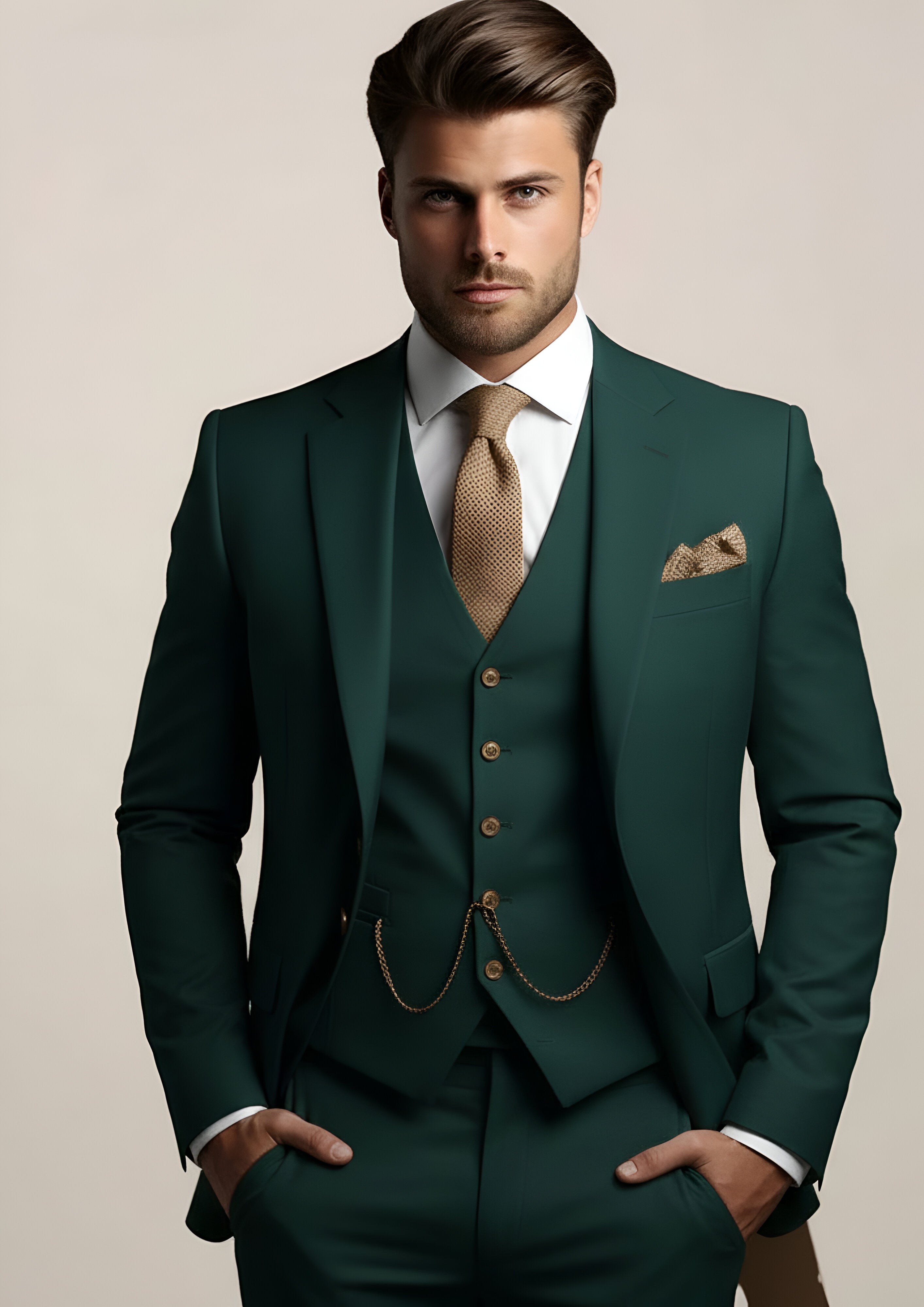 Men’s Slim Fit Suit | 3-Piece Wedding Tuxedo