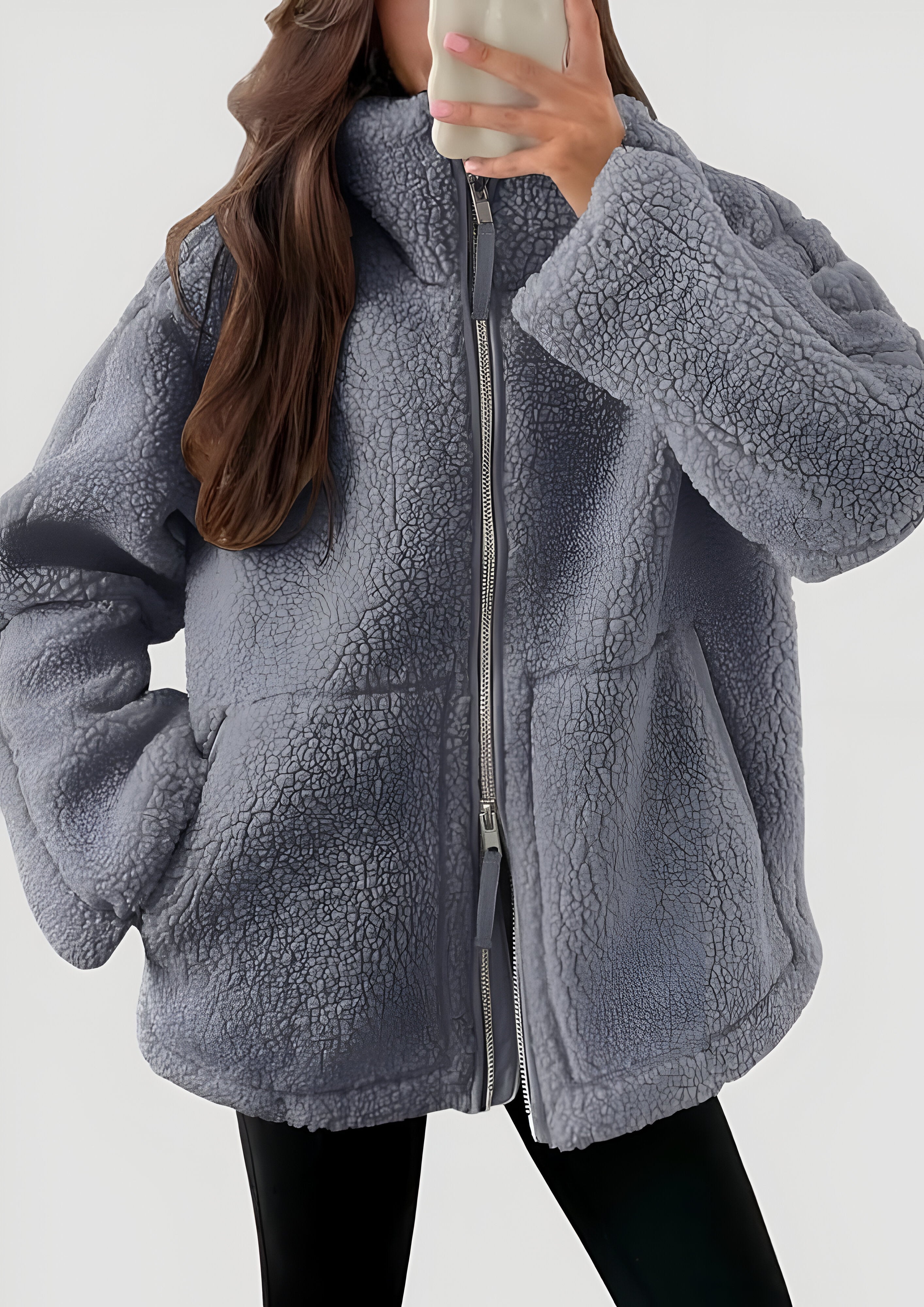 Fleece Zip Up Fluffy | Women’s Oversized