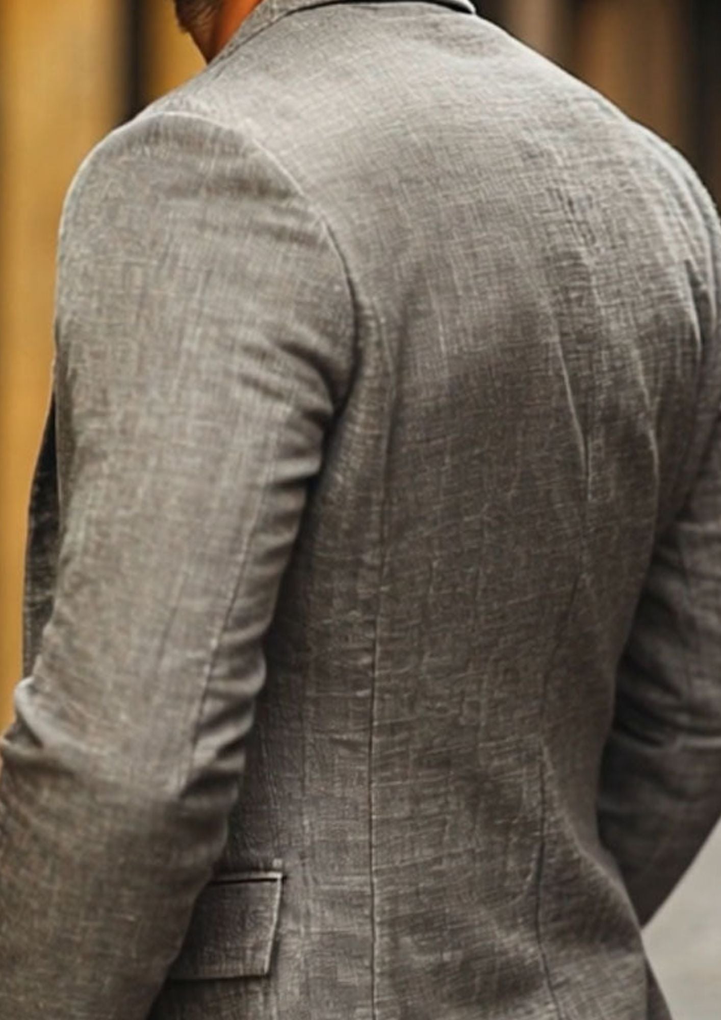 Notch Lapel Single-breasted Blazer | Men's Slim-fit