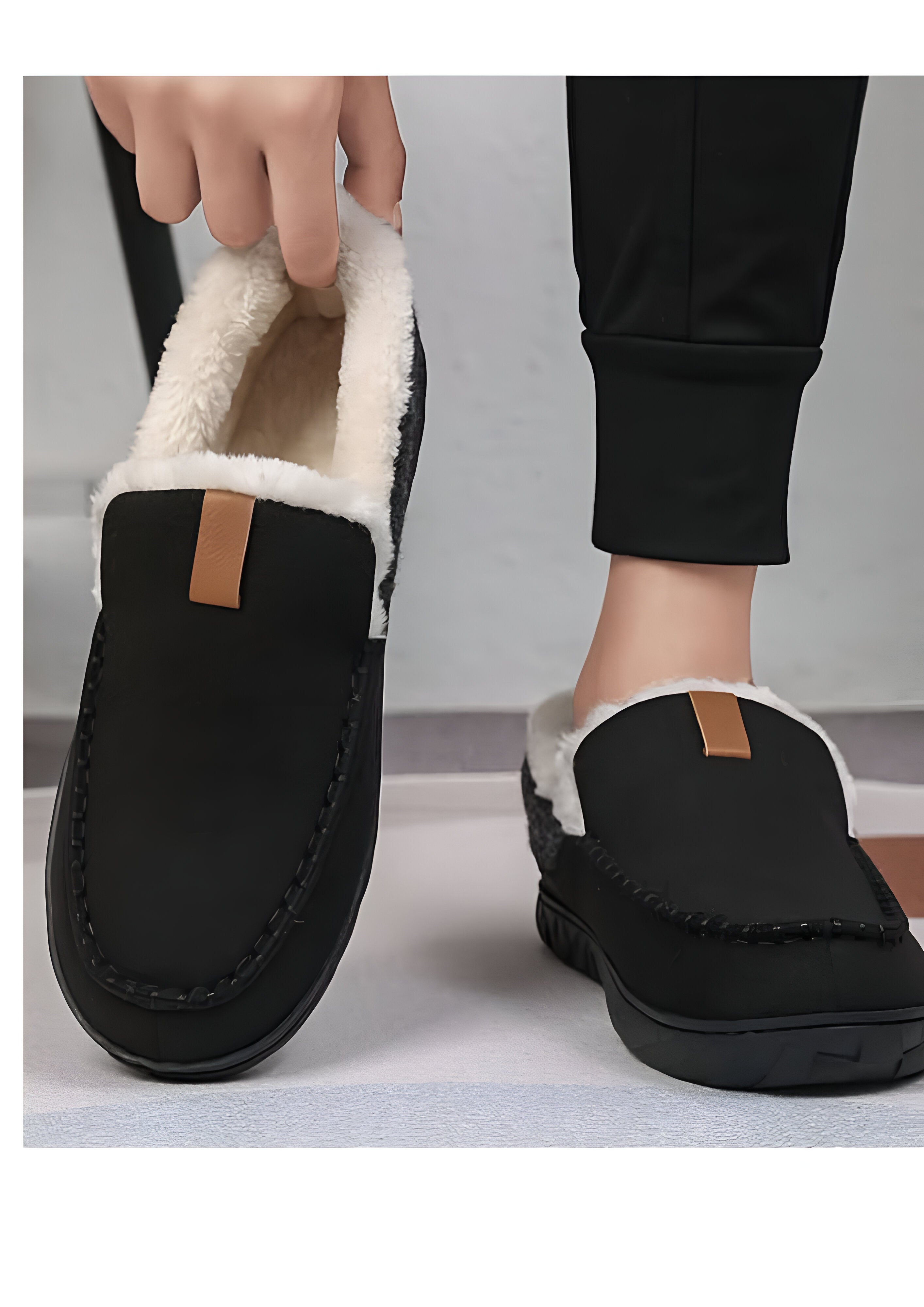 Plush Lined Loafers - Men's Shoes