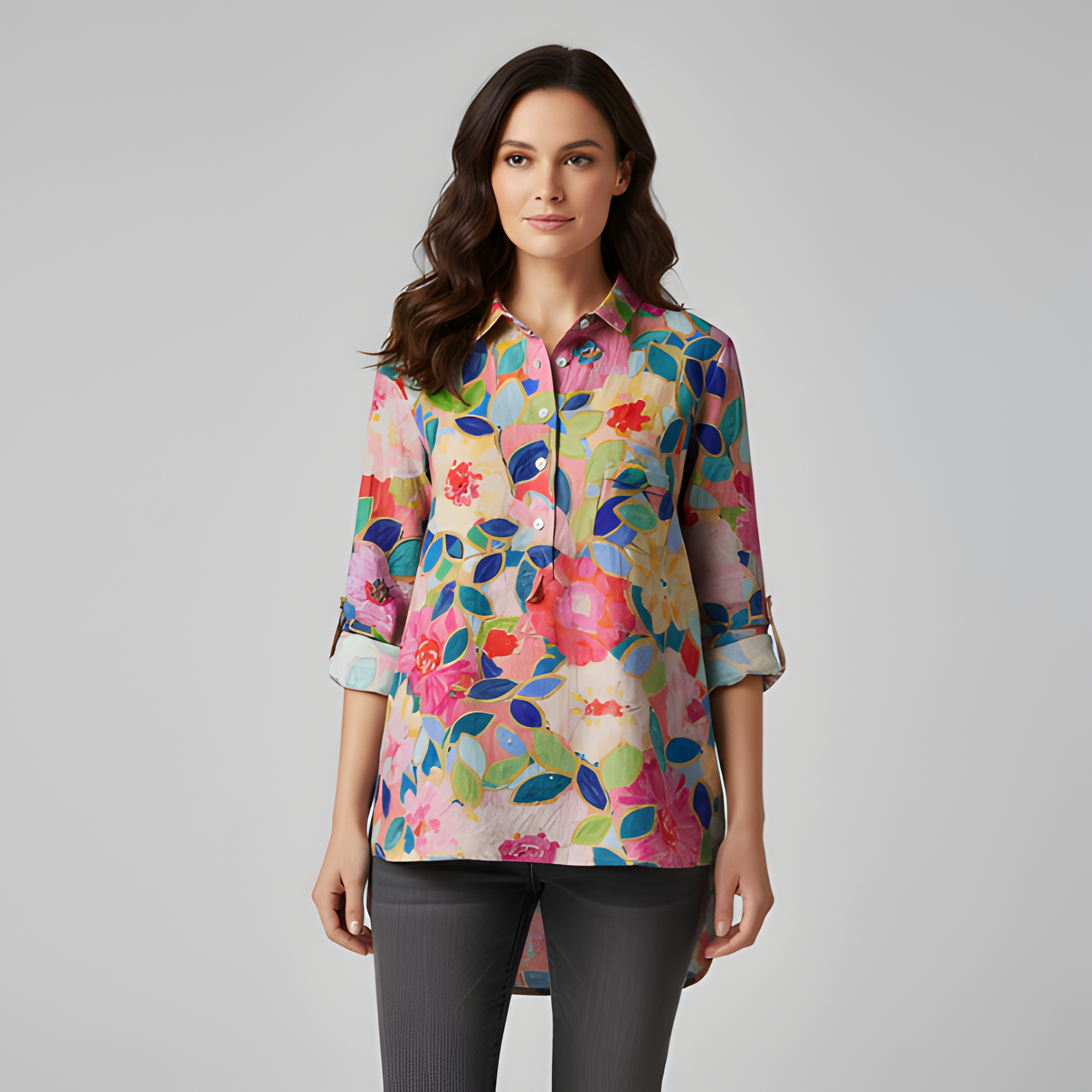 Women's Graphic Polo Shirt | Long Sleeve