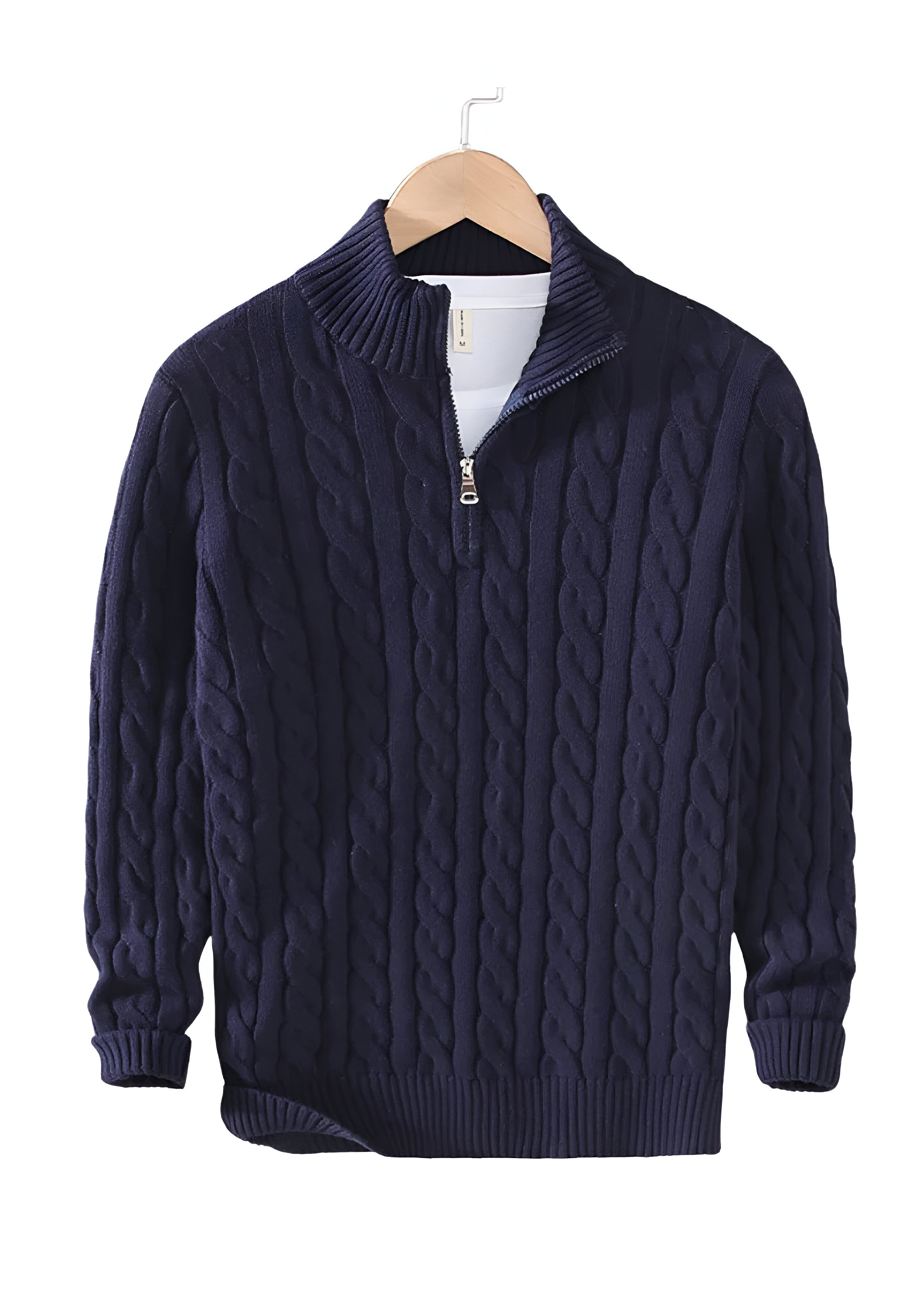 Half Zip Rib-Knit Jumper | Men's Long Sleeve