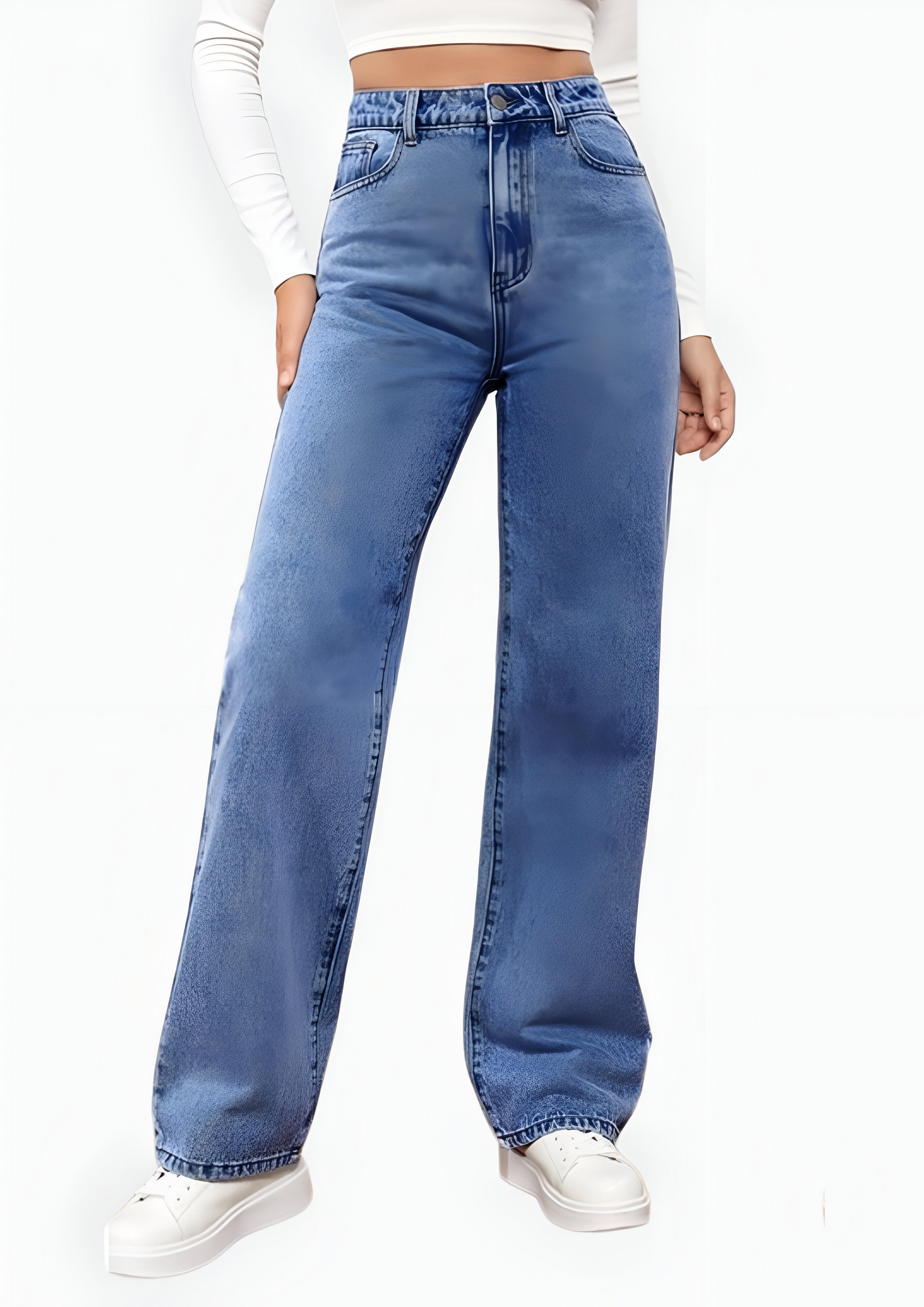 Women's Straight Leg Jeans | High waisted