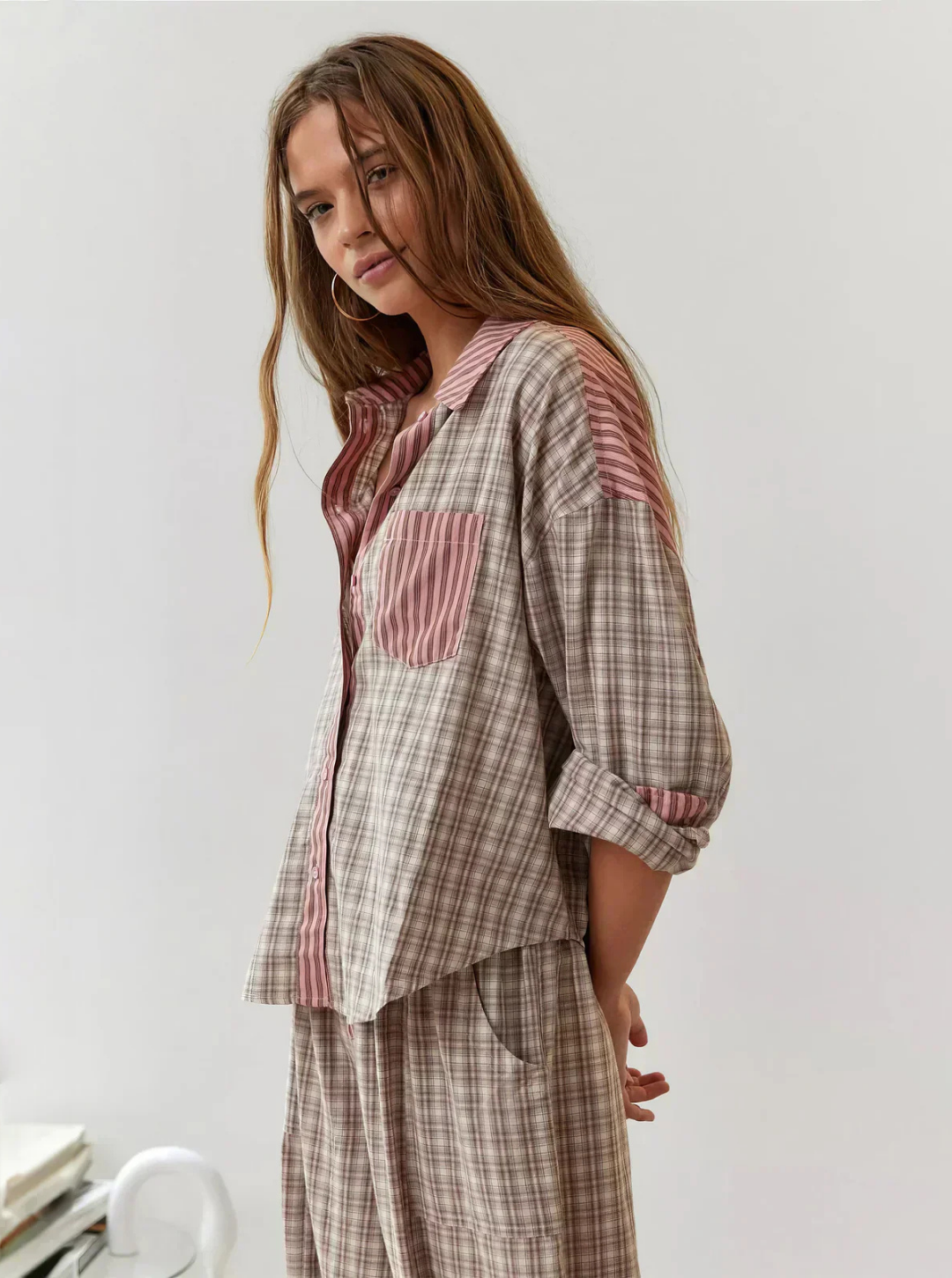 Women’s Summer Pyjama Set | Mixed Pattern Casual Home Loungewear