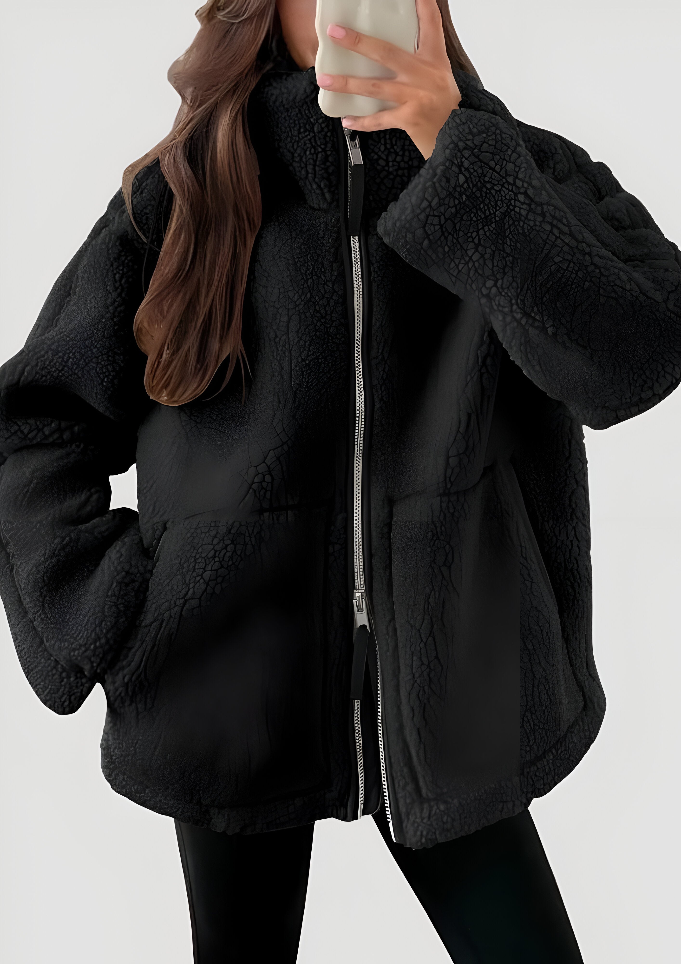 Fleece Zip Up Fluffy | Women’s Oversized