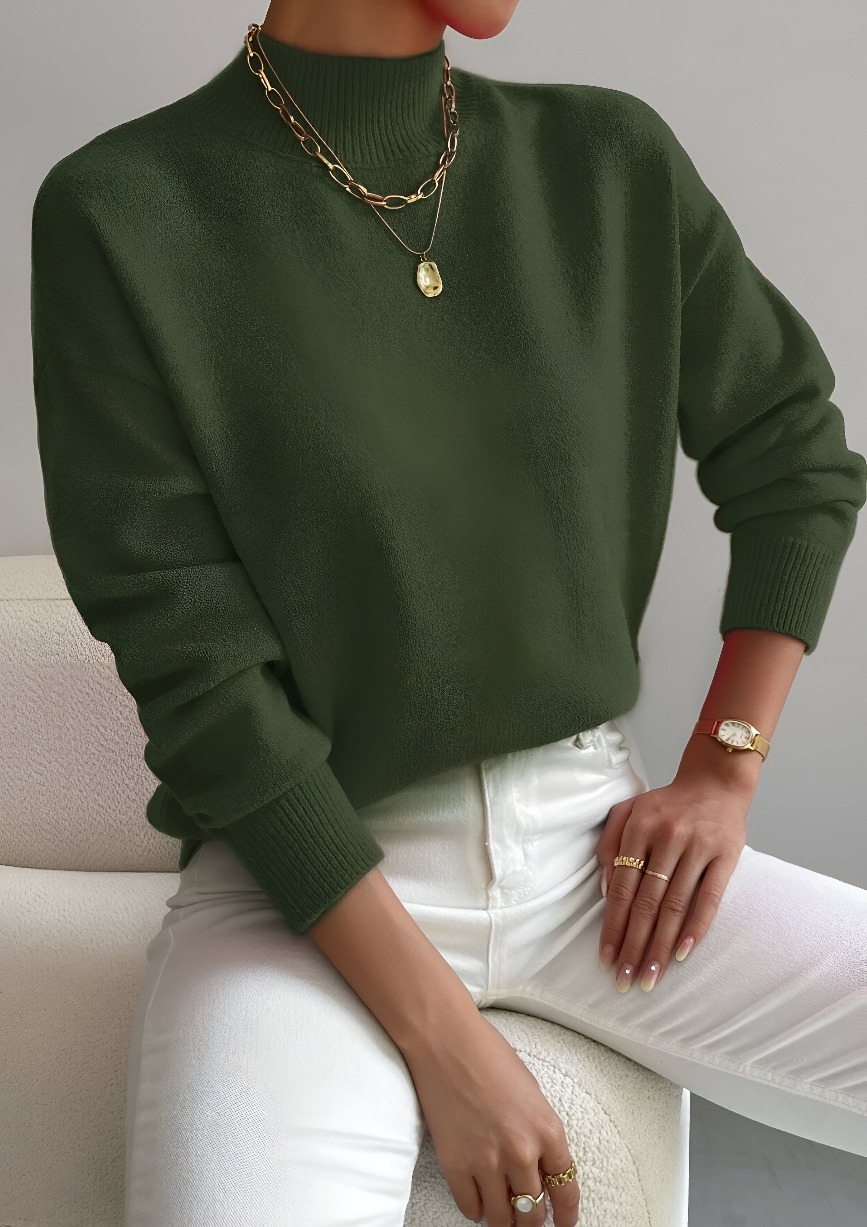 Women's Turtle Neck Jumper | Long Sleeve Casual Wear