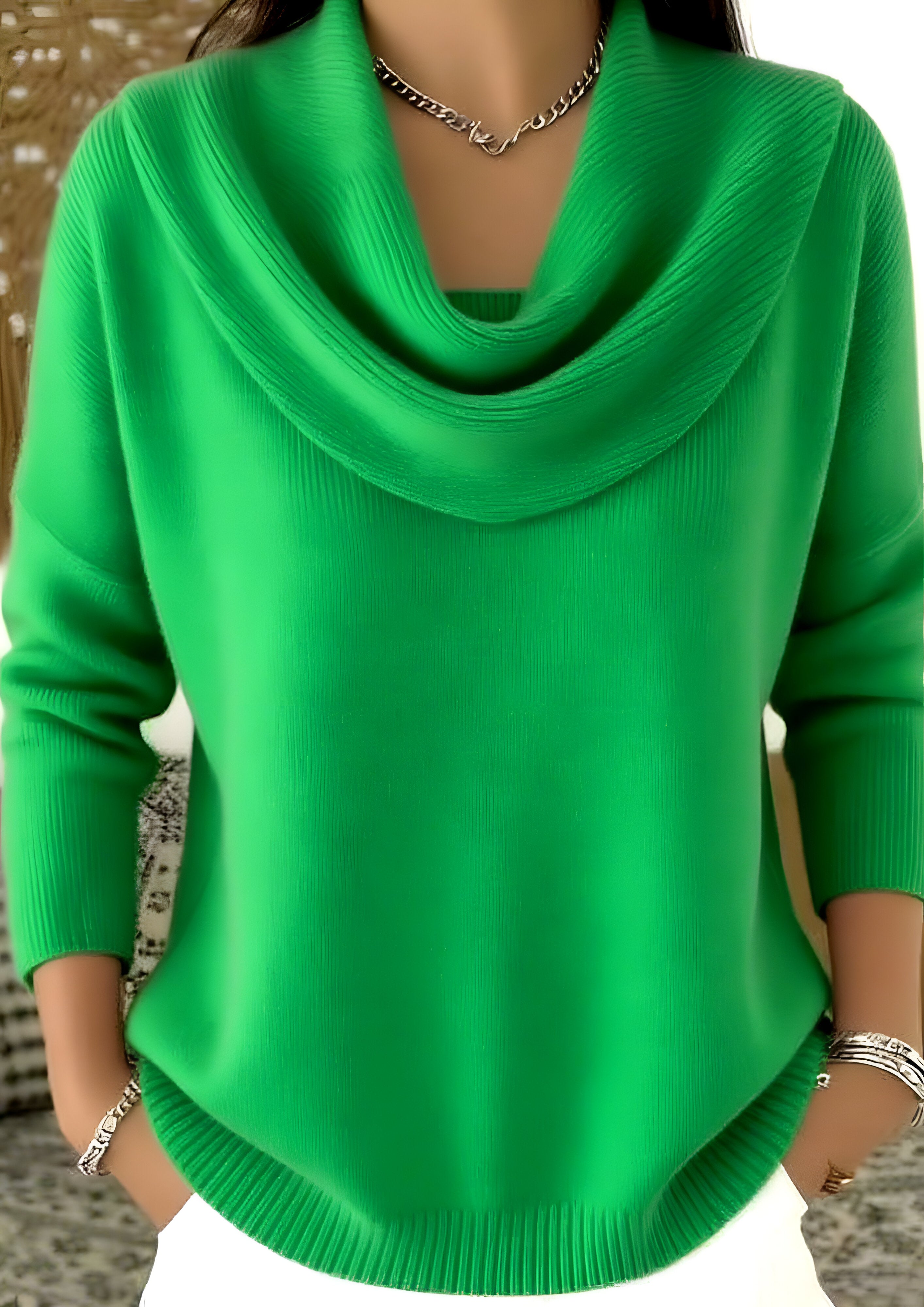 Women's Cowl Neck Jumper | Relaxed Fit Everyday Wear