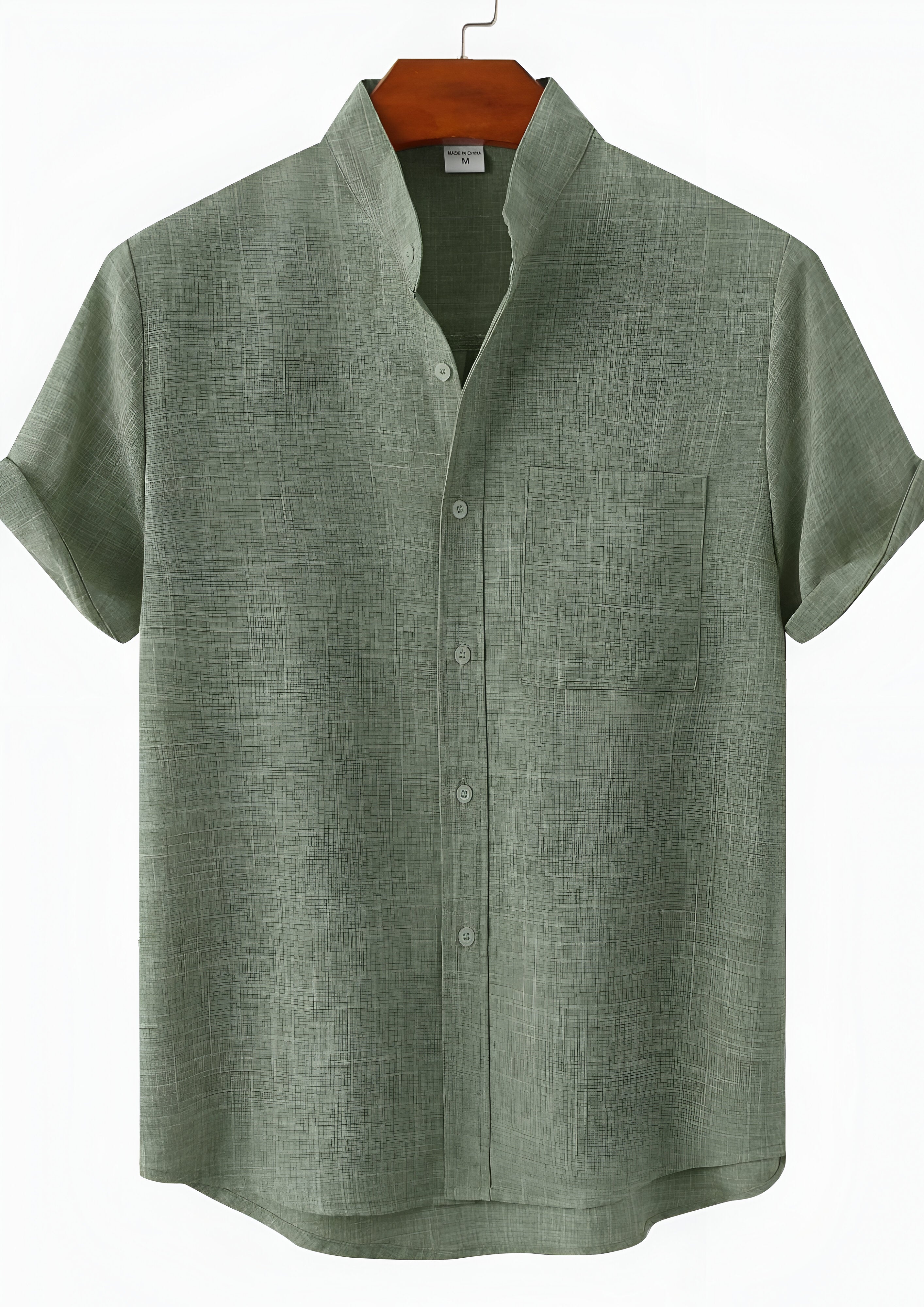 Stand Collar Shirt | Men's Button Up