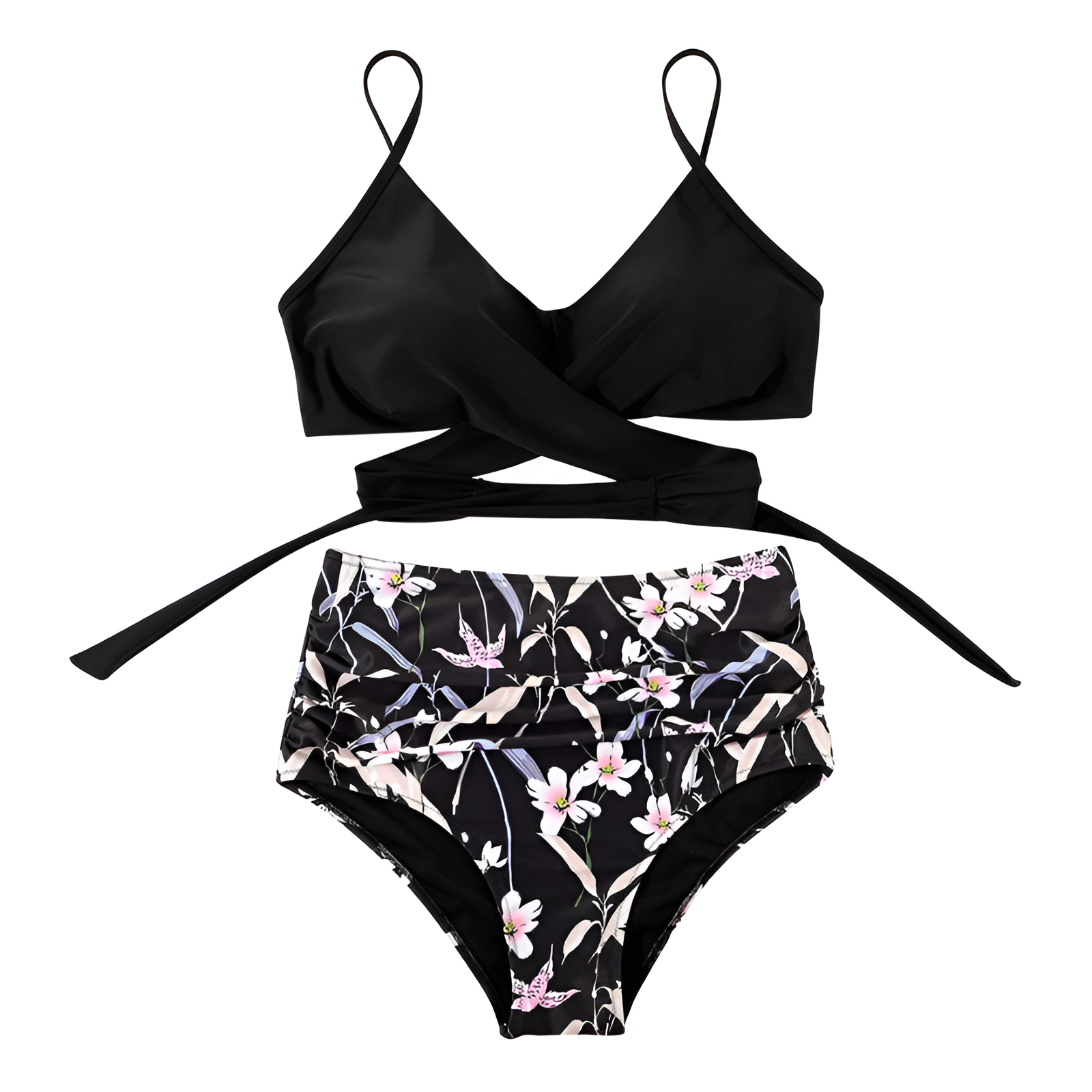 Women's Floral High Waisted Bikini Set | Two Piece