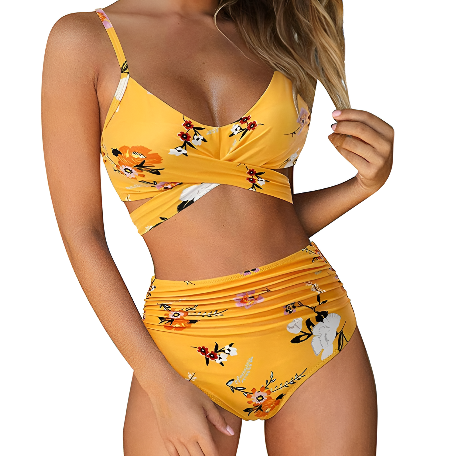 Women's Floral High Waisted Bikini Set | Two Piece