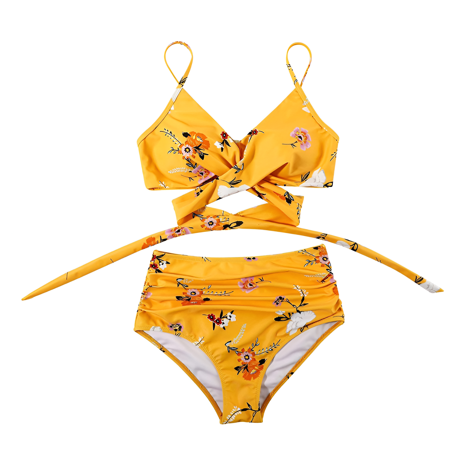 Women's Floral High Waisted Bikini Set | Two Piece