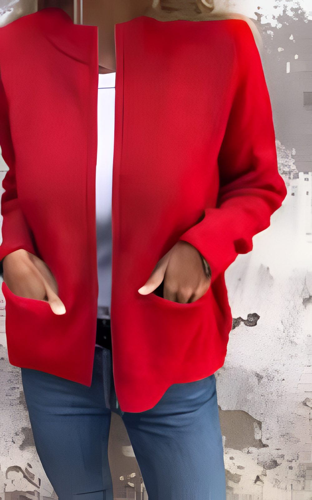 Ribbed Cardigan | Women's Winter Zip-Front Side Pockets