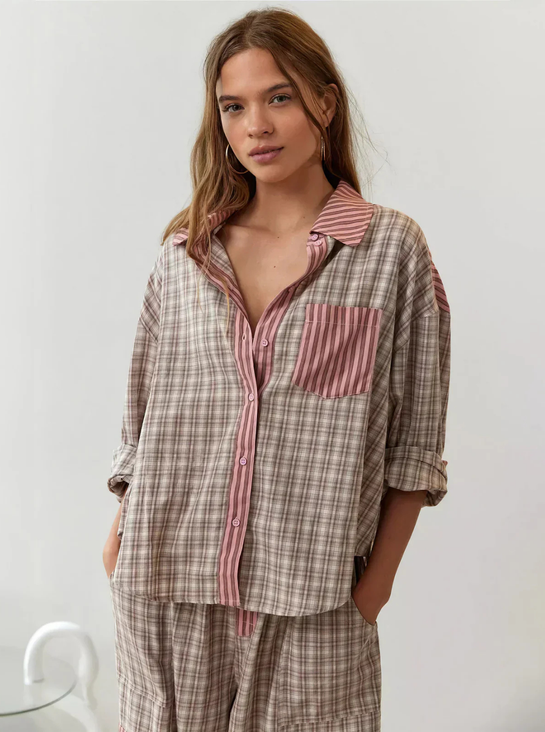 Women’s Summer Pyjama Set | Mixed Pattern Casual Home Loungewear